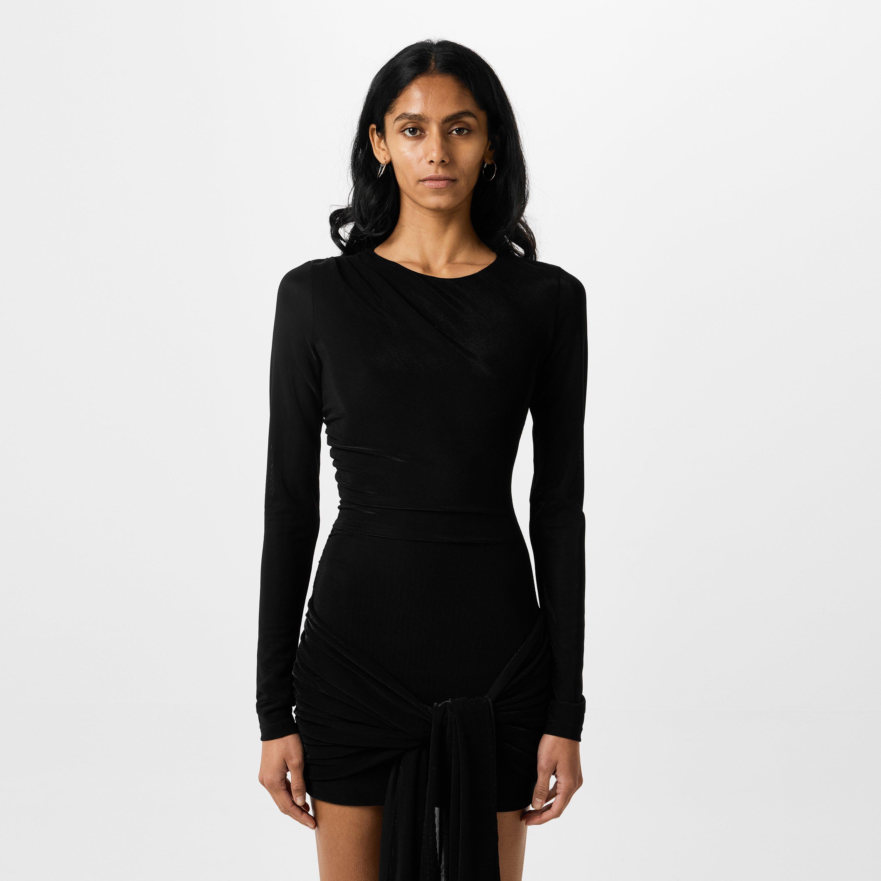 Black - Bardot - Cassidy Tie Front Dress - 4