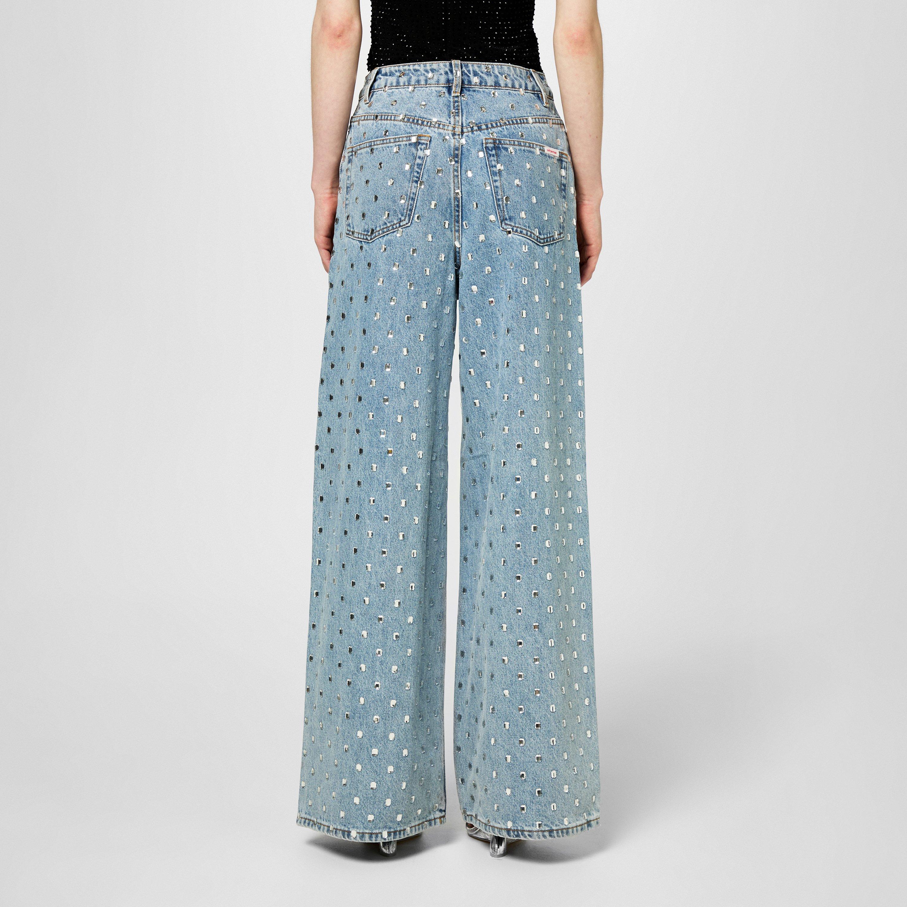 Light Blue - Self Portrait - Rhinestone Jean - 3