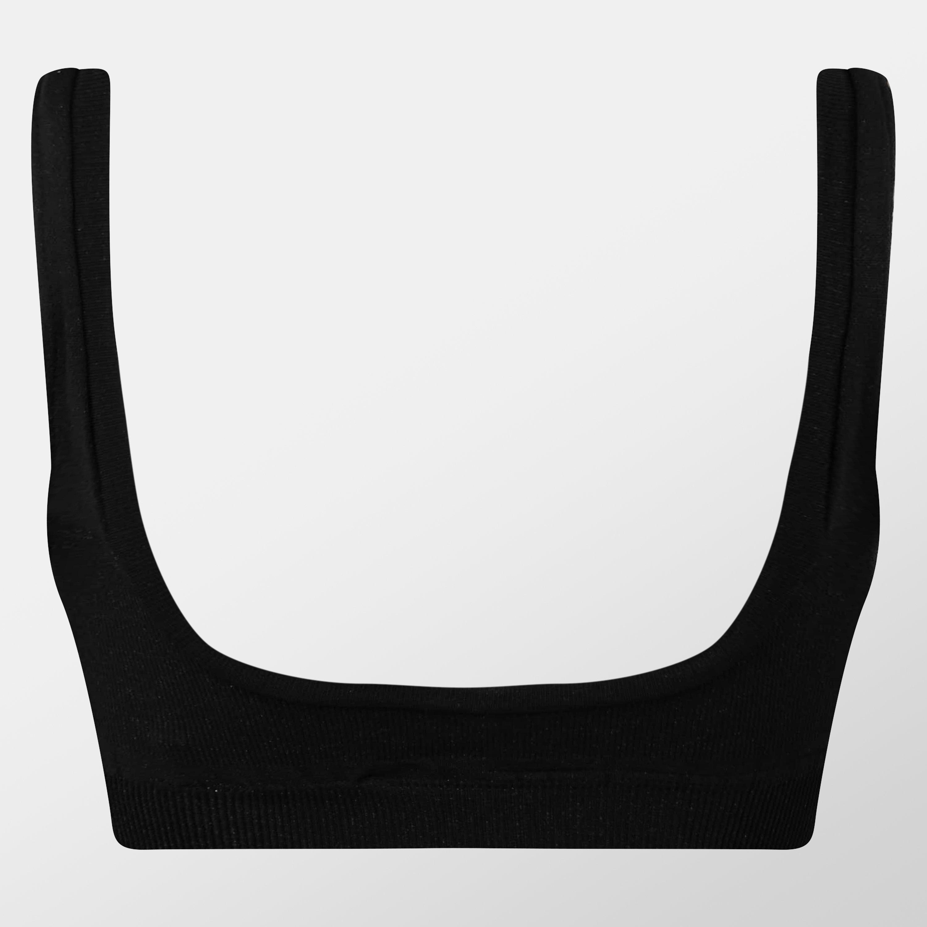 Black - Off White - Women's Bra Minimalist Seamless - 2