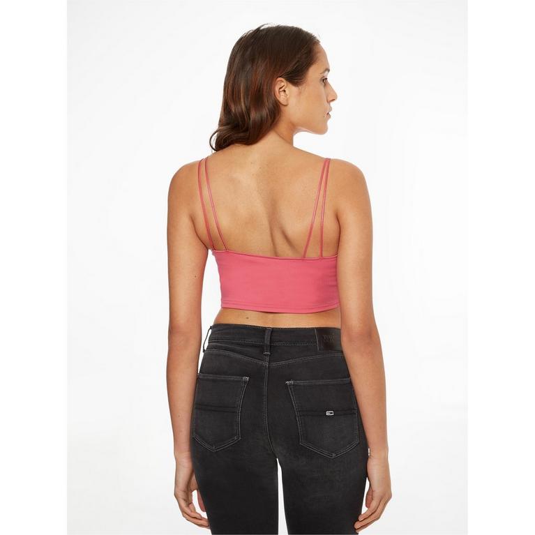 Rose THW - Tommy Jeans - TJW CROP RIB BADGE  DOUBLE STRAP - 3
