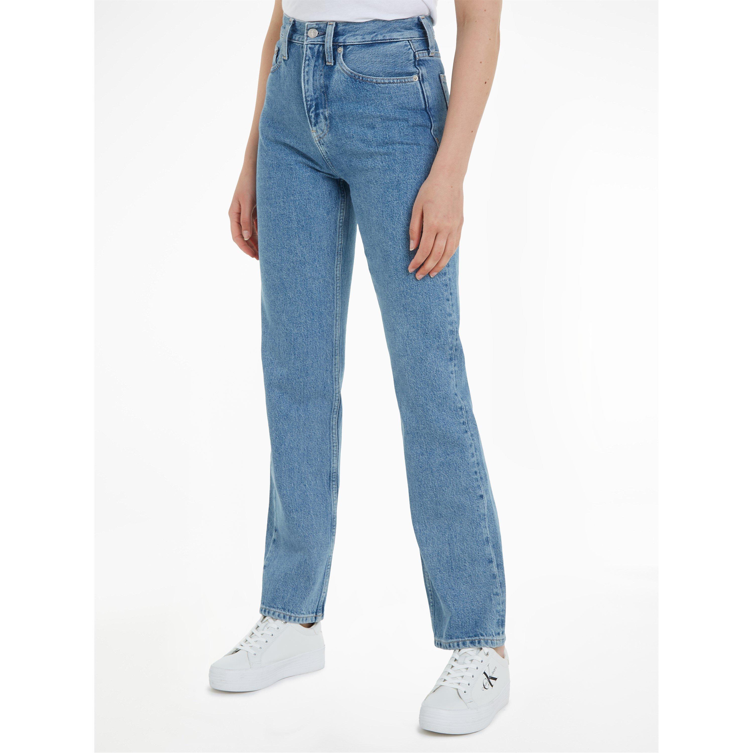 Denim Light - Calvin Klein Jeans - Women's High Rise Straight Leg Jeans - 2