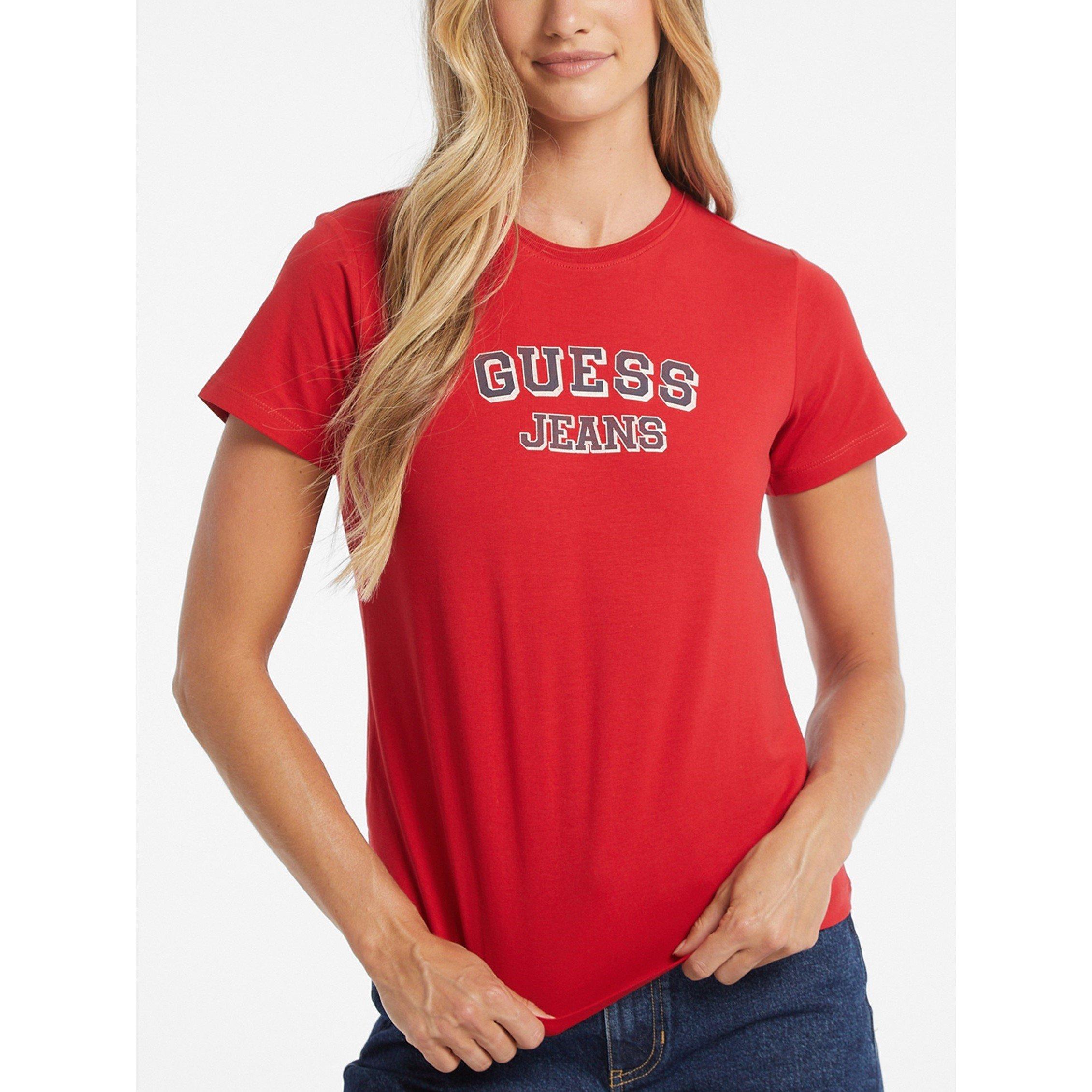 Rugby crvena - Guess - Women's Varsity Logo Regular Fit T-Shirt - 2