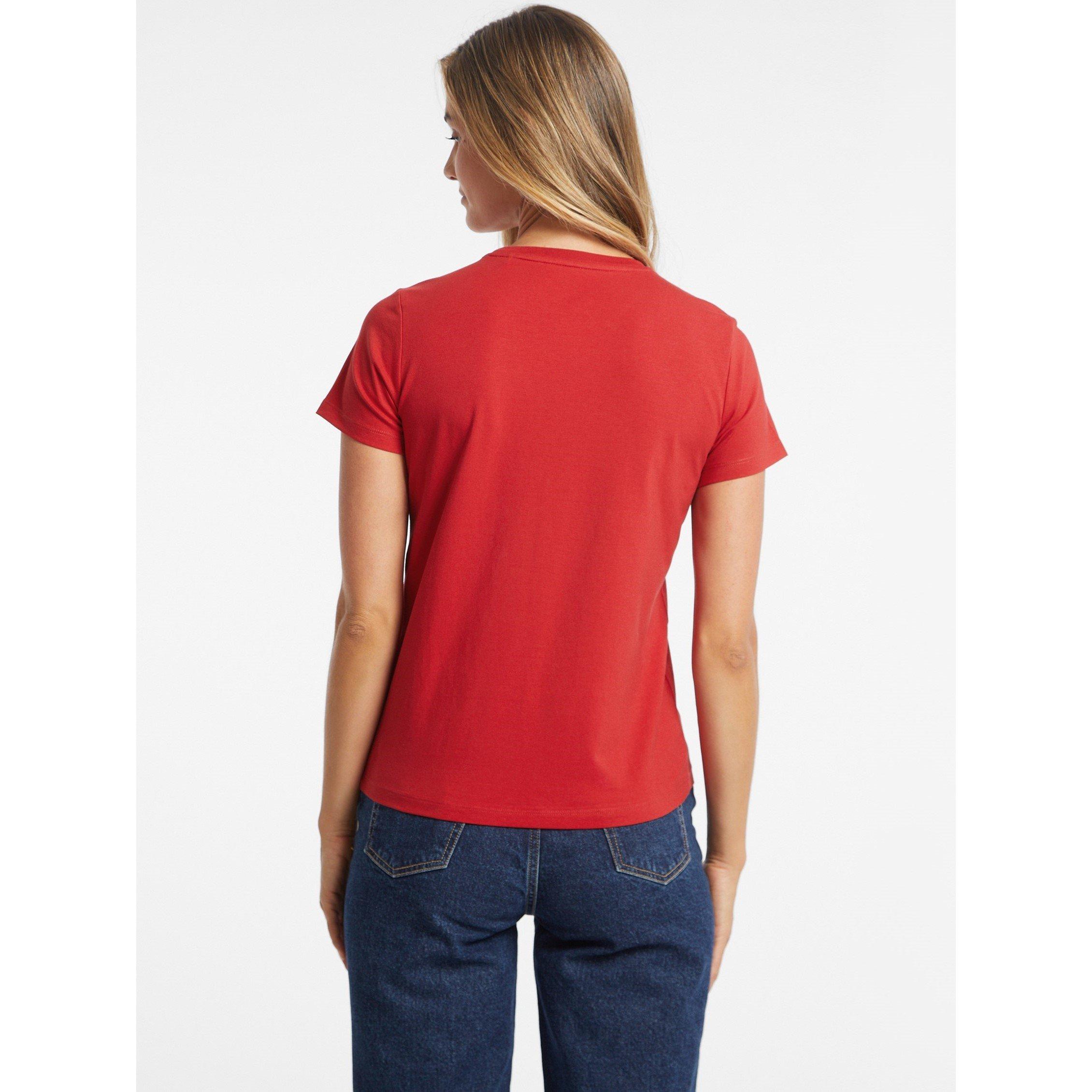 Rugby crvena - Guess - Women's Varsity Logo Regular Fit T-Shirt - 3