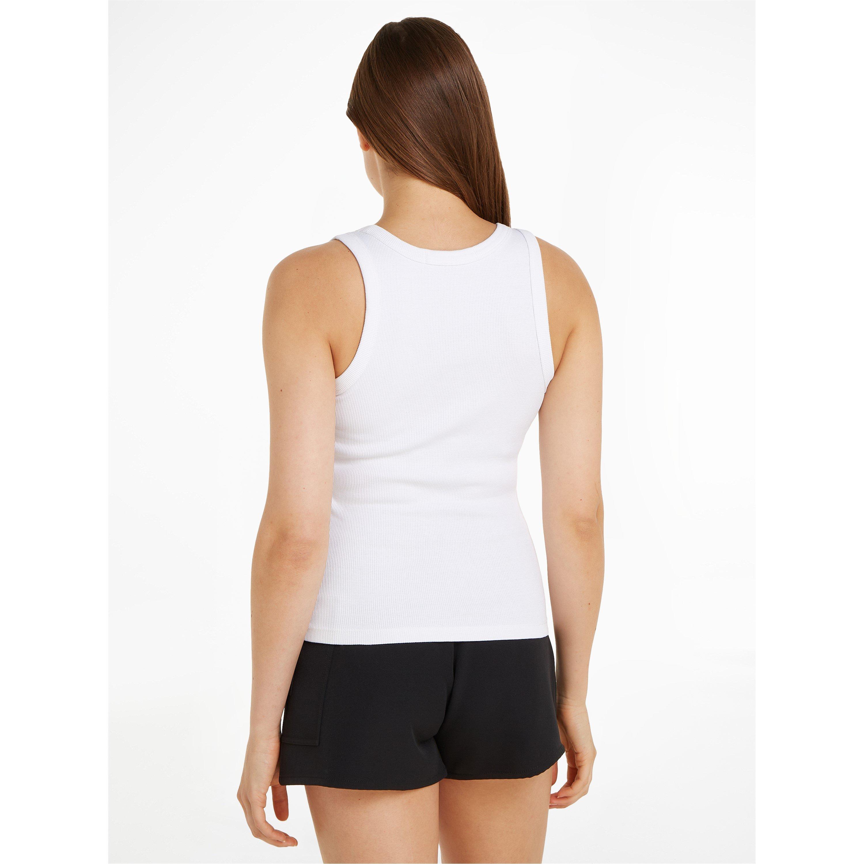 Bright White - Calvin Klein Jeans - Archival Monologo Tank Top - 3