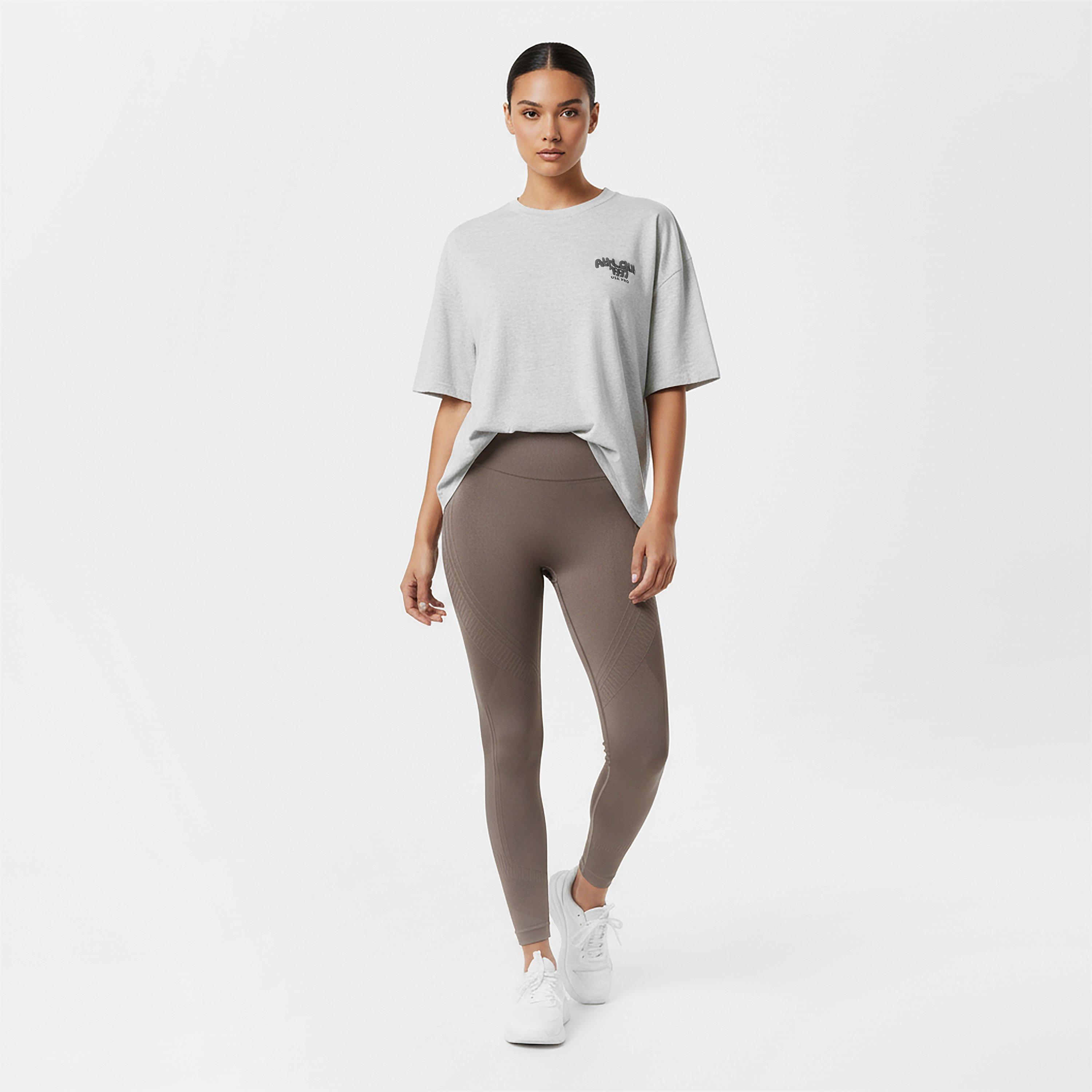 Lys Grå Melange - USA Pro - Pro Oversized T-Shirt Womens - 5