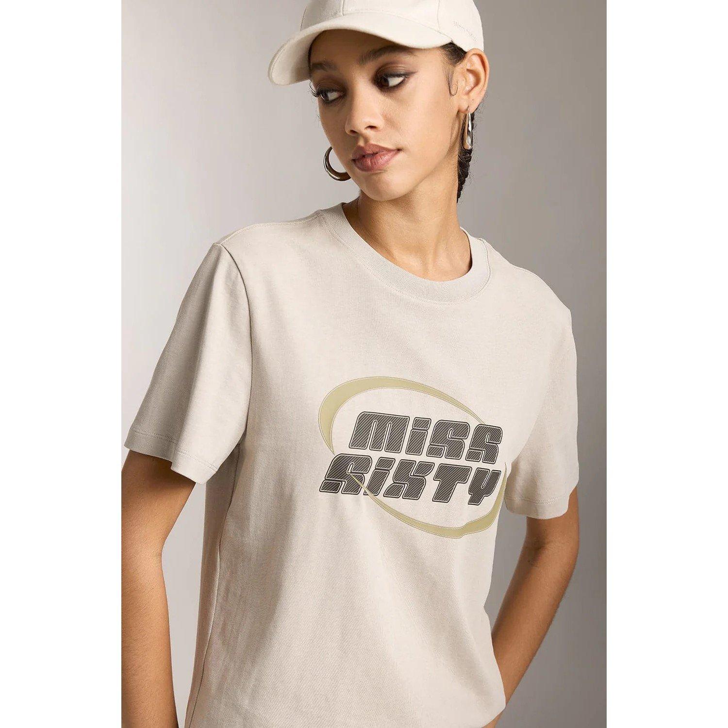 Green Grey - Miss Sixty - Women's Logo Print Regular Fit T-Shirt - 3