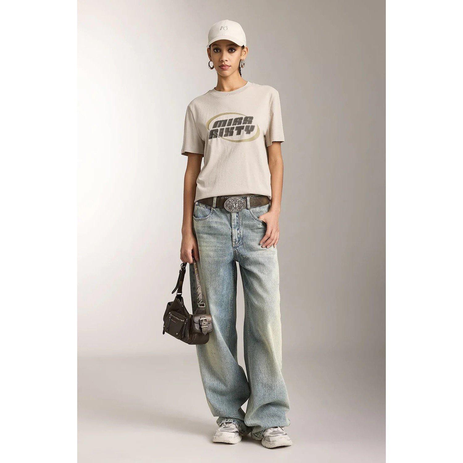 Green Grey - Miss Sixty - Women's Logo Print Regular Fit T-Shirt - 4