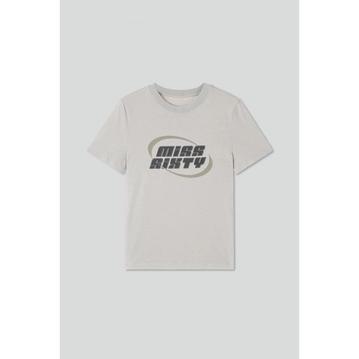 Green Grey - Miss Sixty - Women's Logo Print Regular Fit T-Shirt - 5