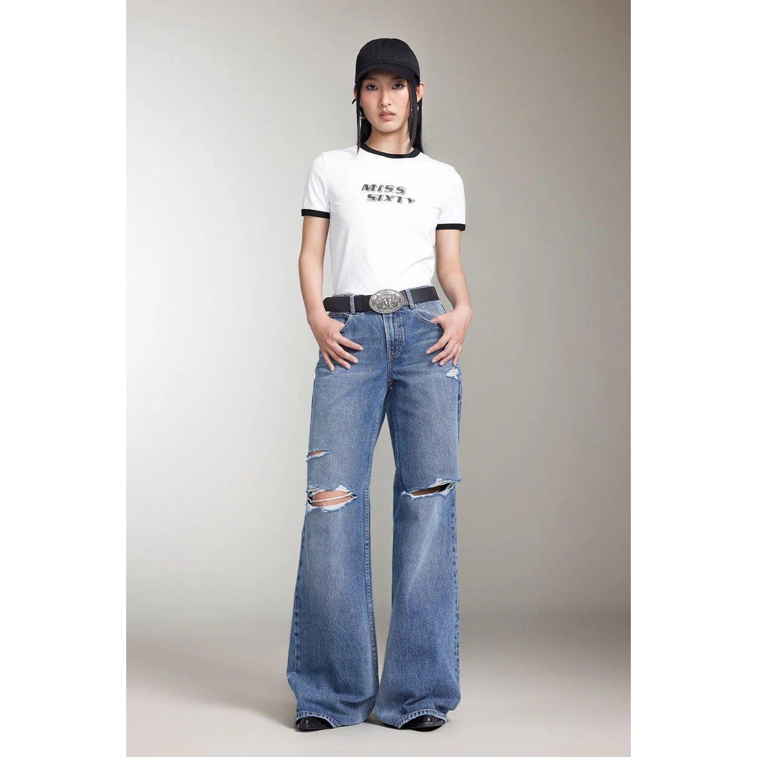 Bright White - Miss Sixty - Short Sleeve Baby Tee - 4