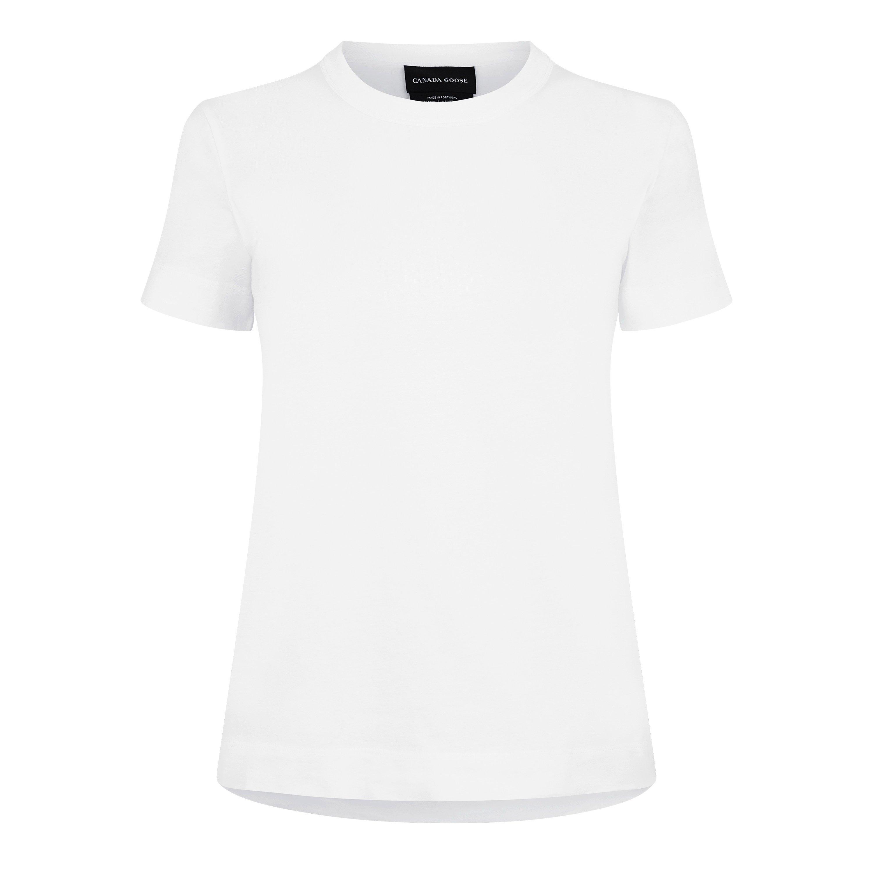 White 25 - Canada Goose - Women's Plain Cotton Broadview T-Shirt - 5