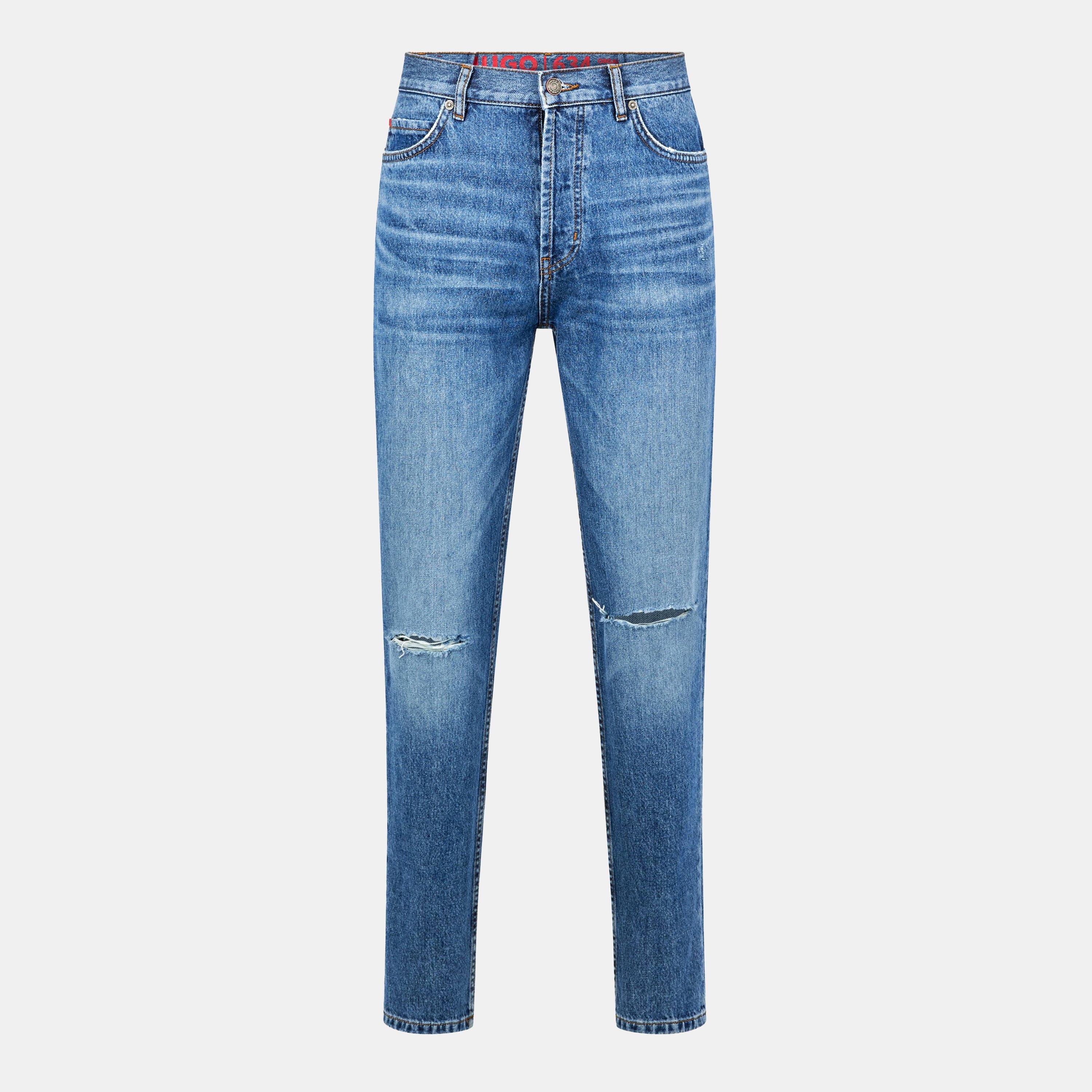 Hugo Rip Tapered Jeans - Medium Blue 420 - Size 34W L