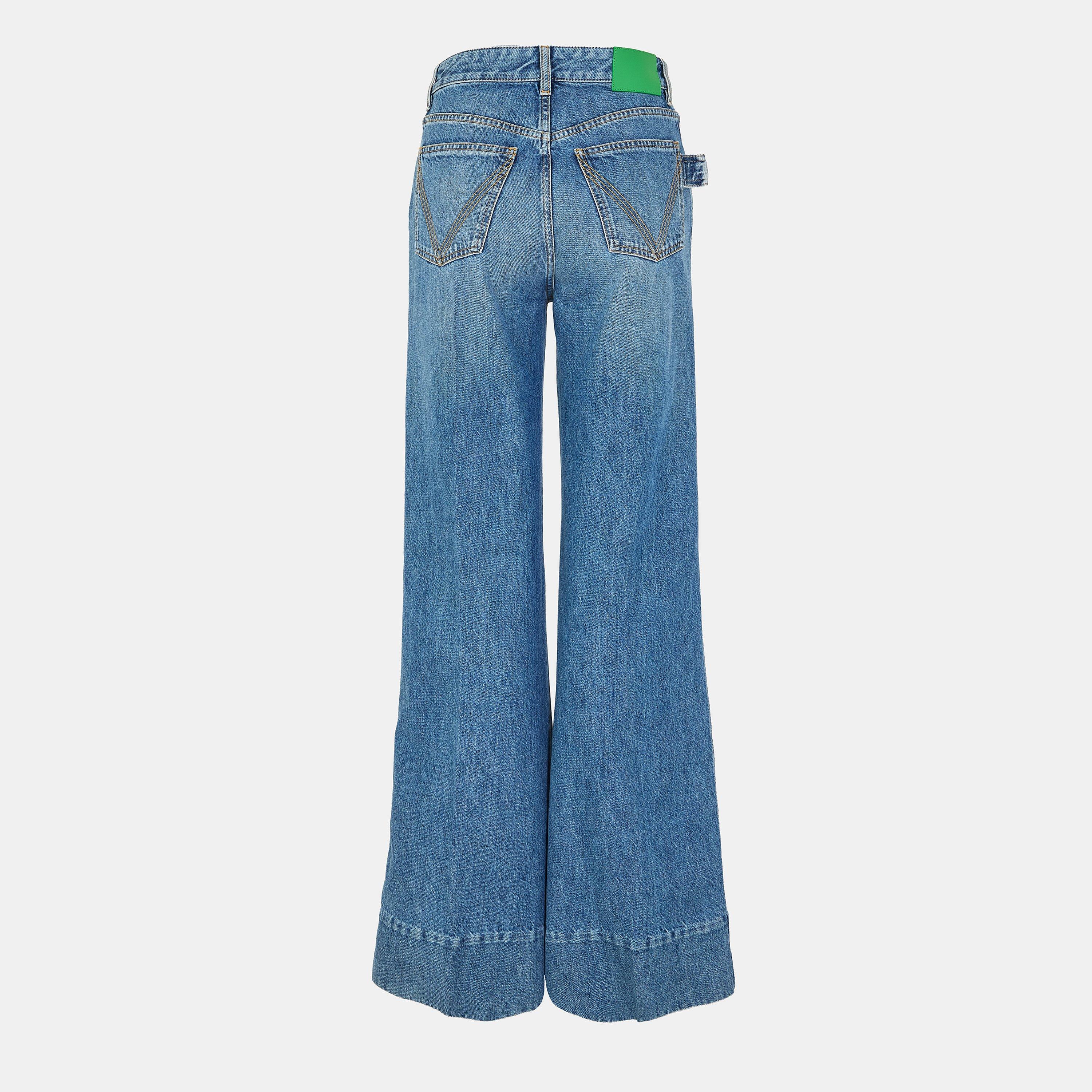 Mid Blue - Bottega Veneta - Vintage Indigo Wide Leg Denim - 2