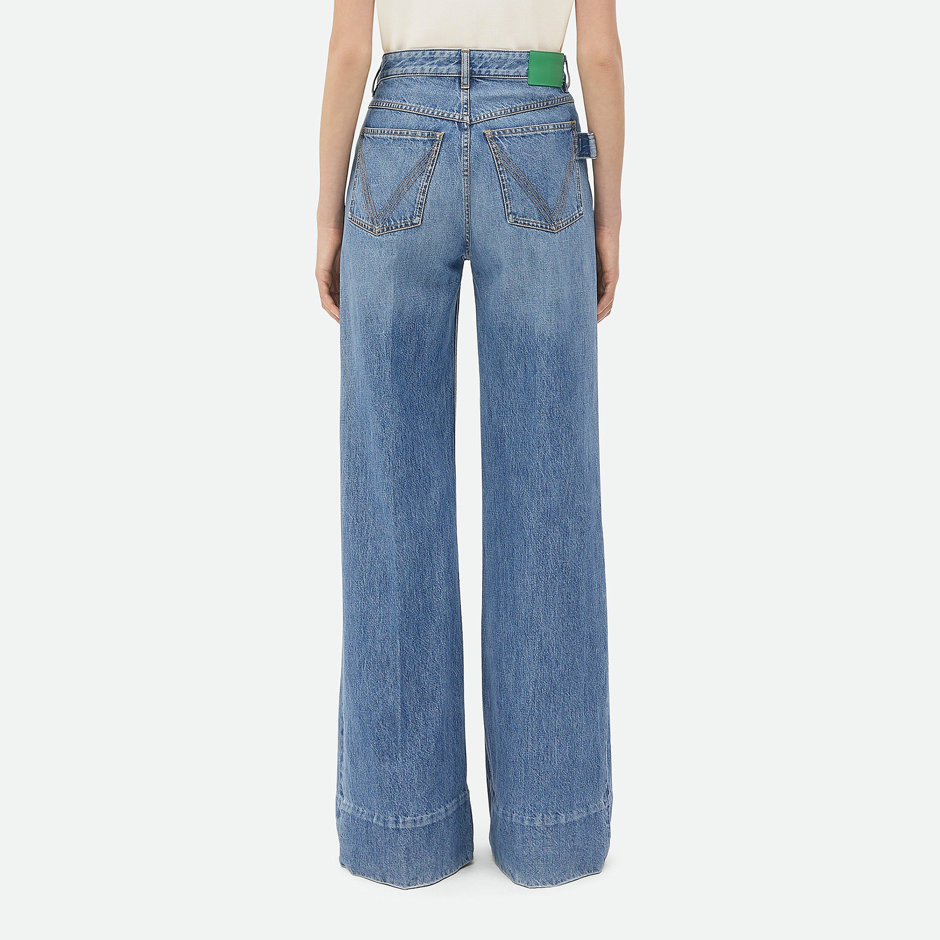 Mid Blue - Bottega Veneta - Vintage Indigo Wide Leg Denim - 3