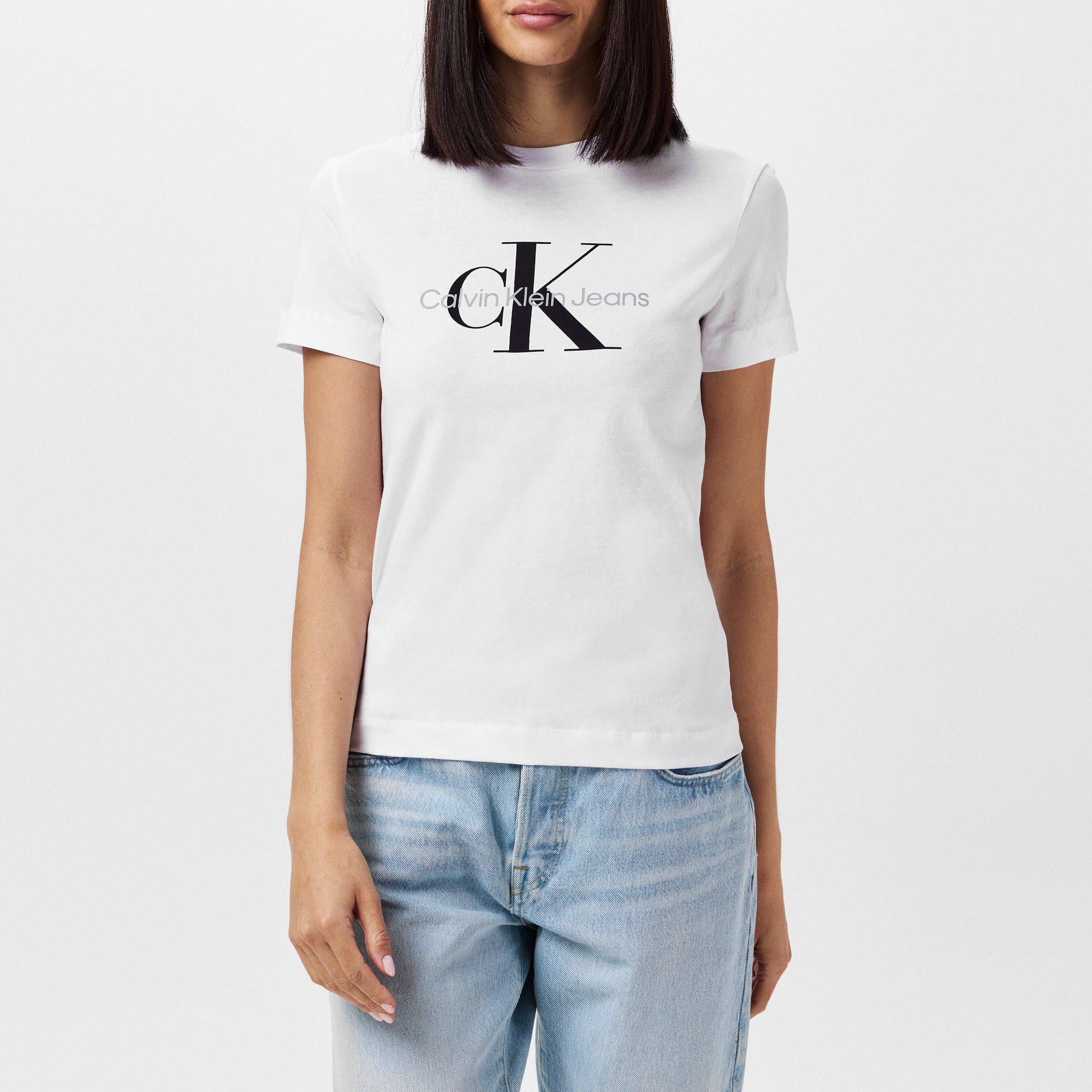 Bright White - Calvin Klein Jeans - Printed Logo T-Shirt - 1