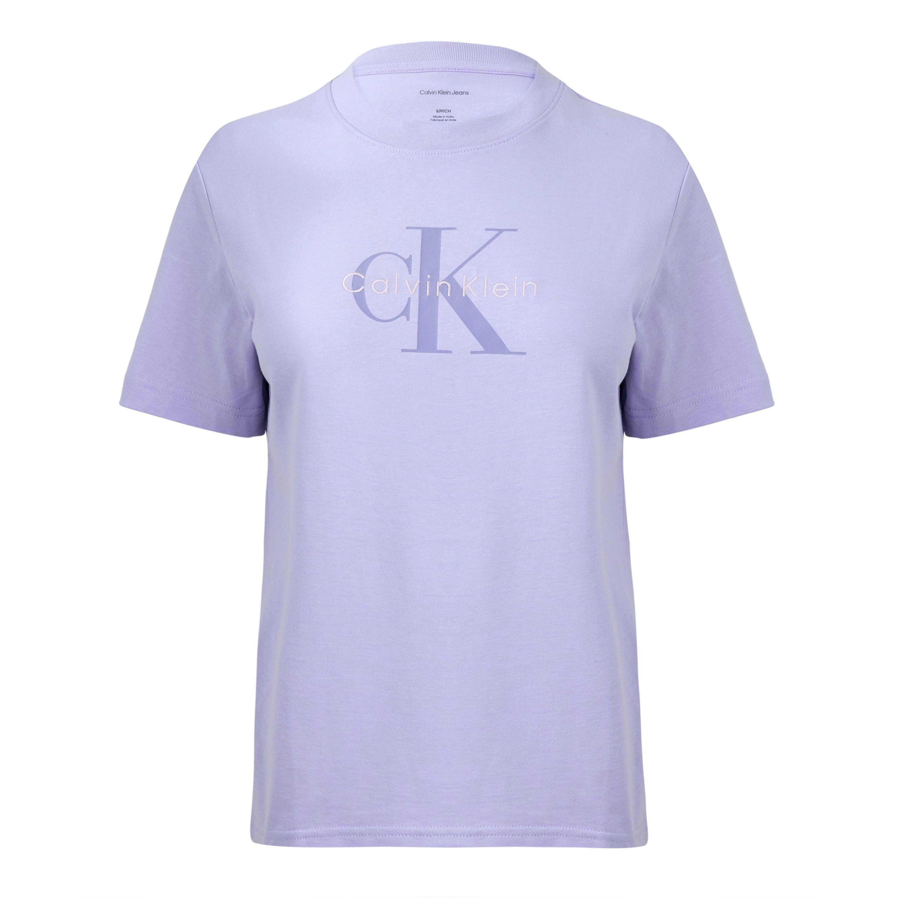 Calvin Klein Jeans Women's Printed Logo T-Shirt - Cosmic Sky - 16 (XL)