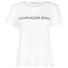 Blanc éclatant - calvin Blau Klein Underwear String beige bianco - Institutional Crew Neck T Shirt - 1