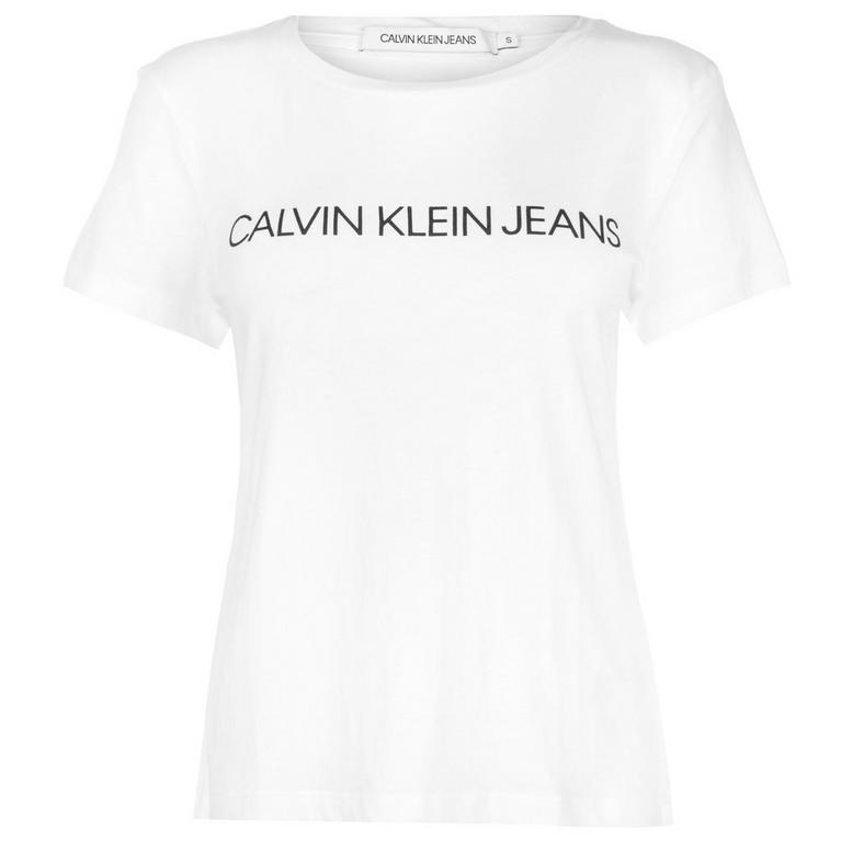 Blanc éclatant - calvin Blau Klein Underwear String beige bianco - Institutional Crew Neck T Shirt - 1