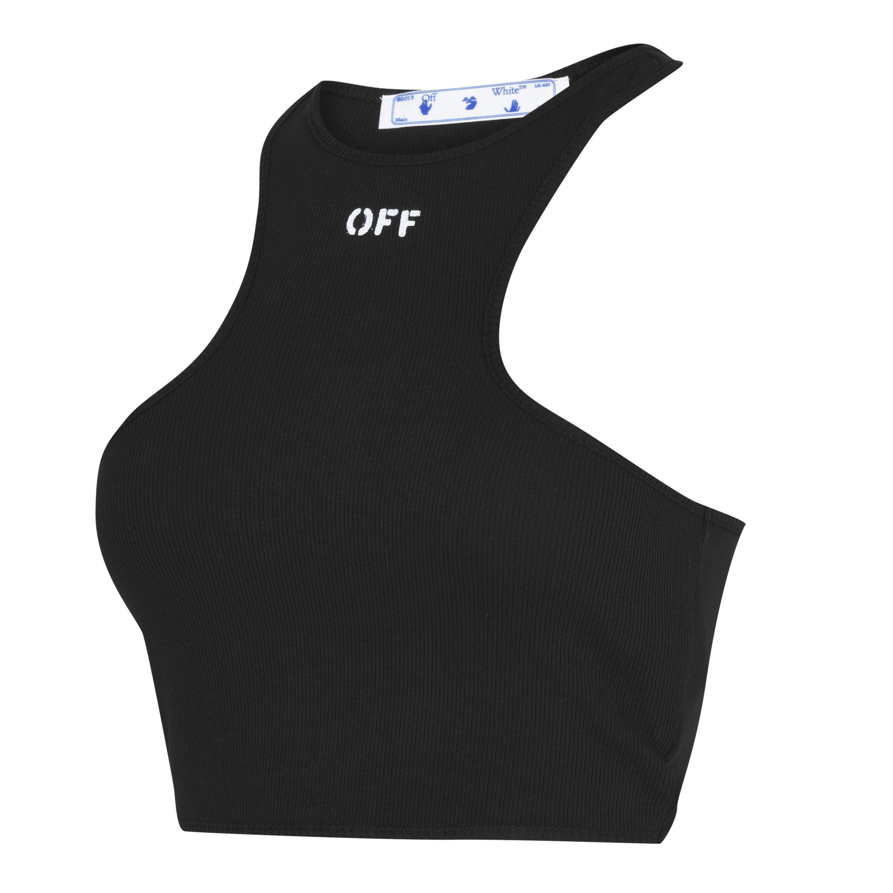 Off white cropped tank top sale