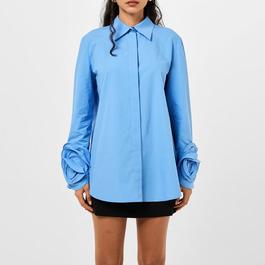 Valentino Rose Applique Poplin Shirt