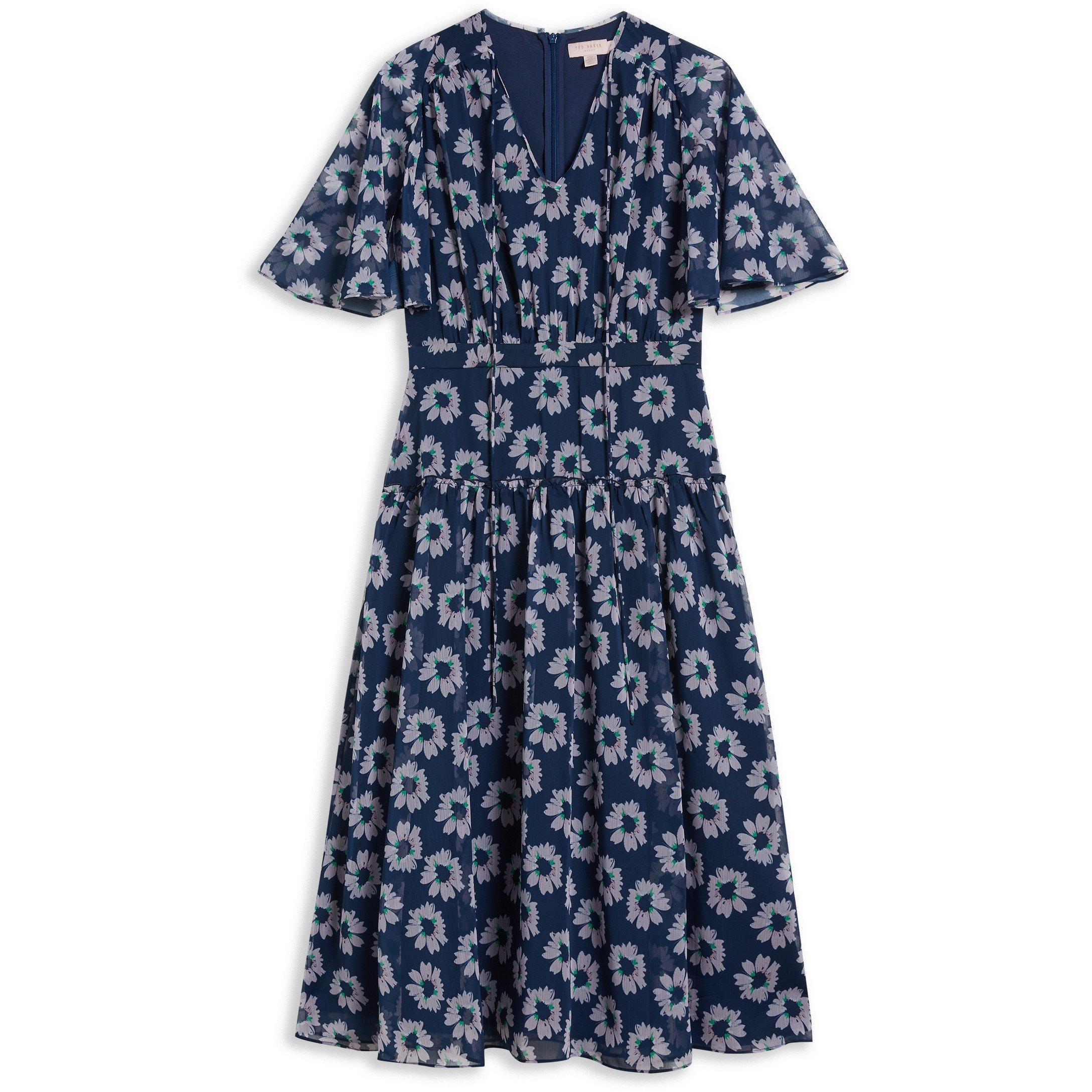 Dunkelblau - Ted Baker - Marllee Flare Tiered Midi Dress - 1