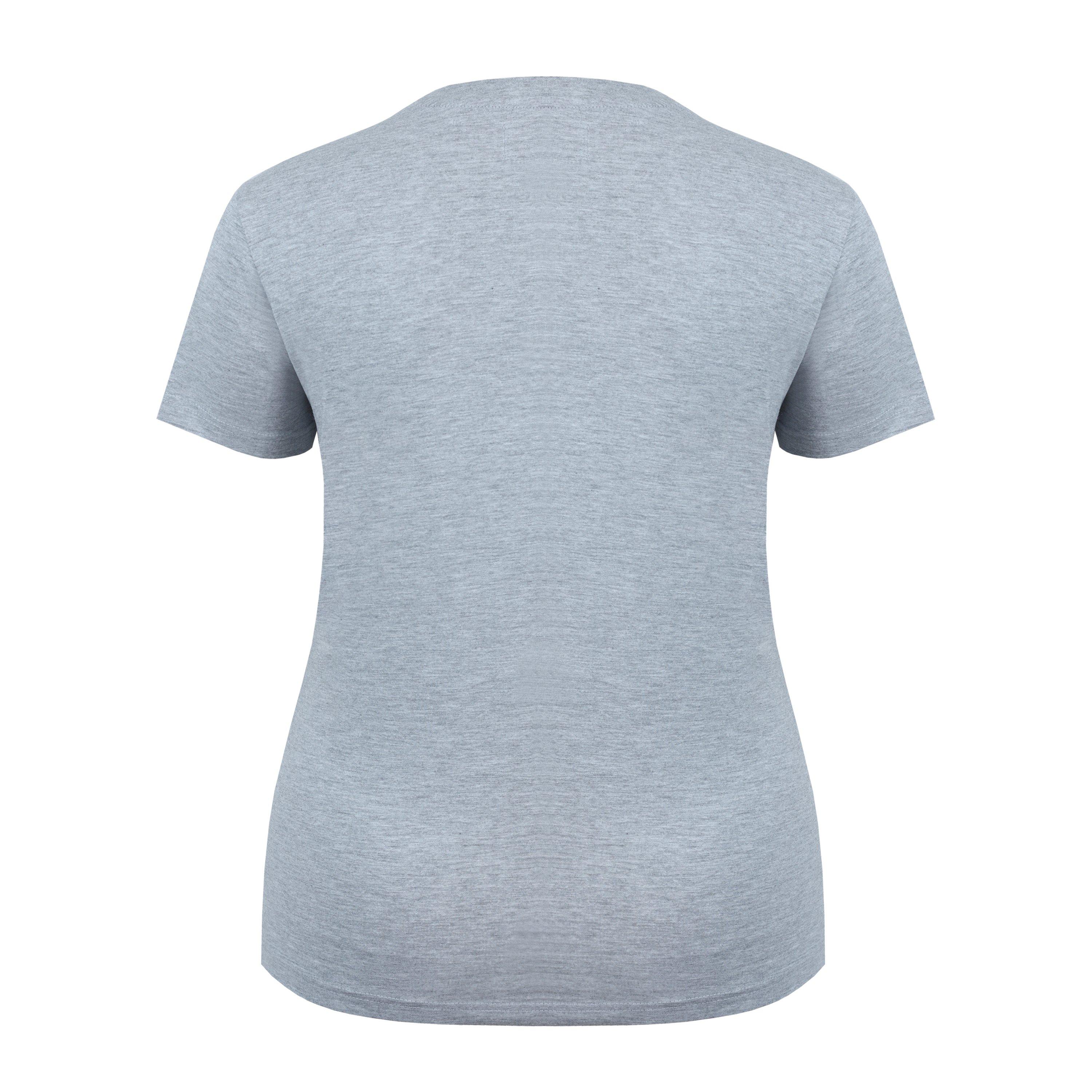 Grey Marl - Lee Cooper - Cooper Diamond T Shirt Ladies - 2