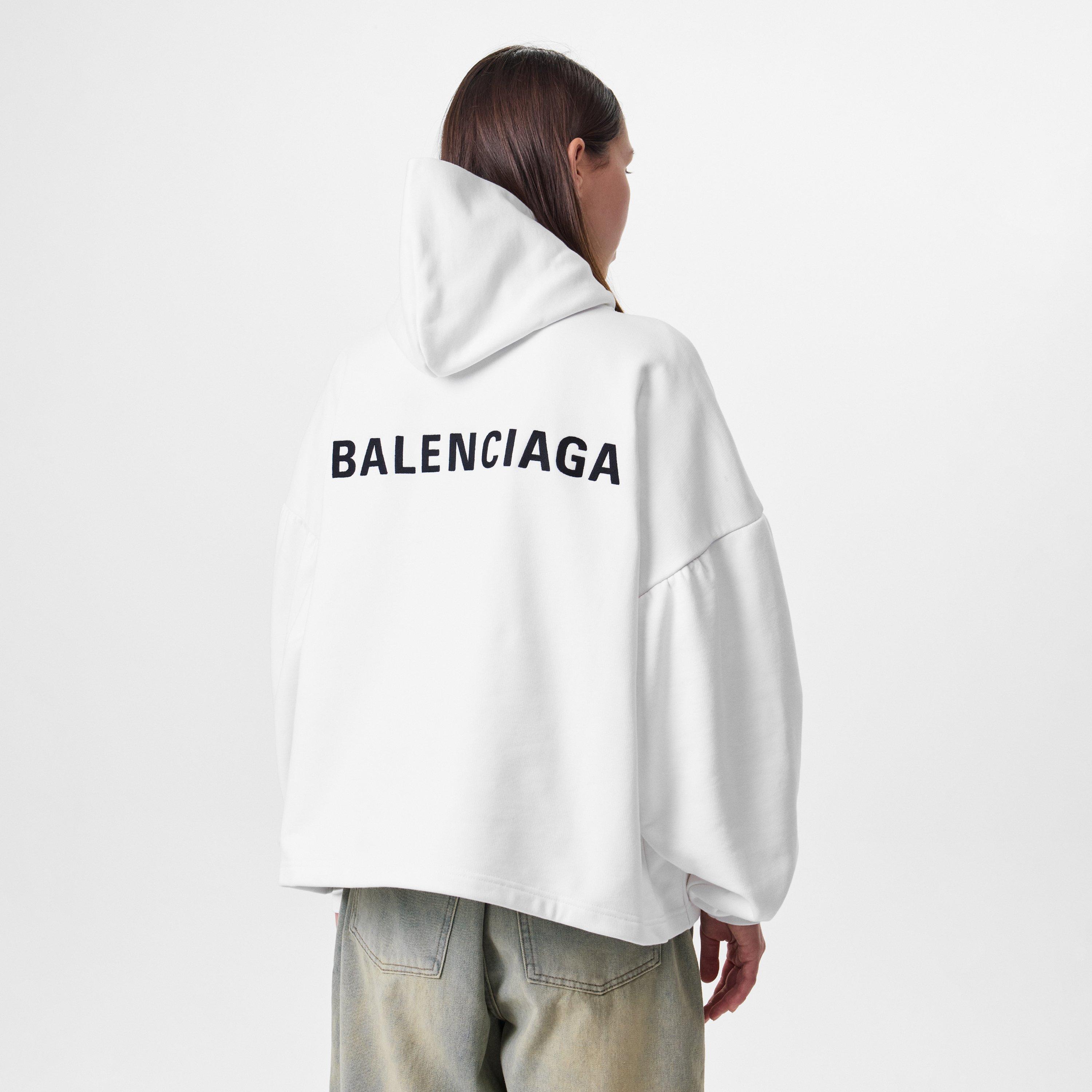 White/Black - Balenciaga - Logo Hoodie - 4