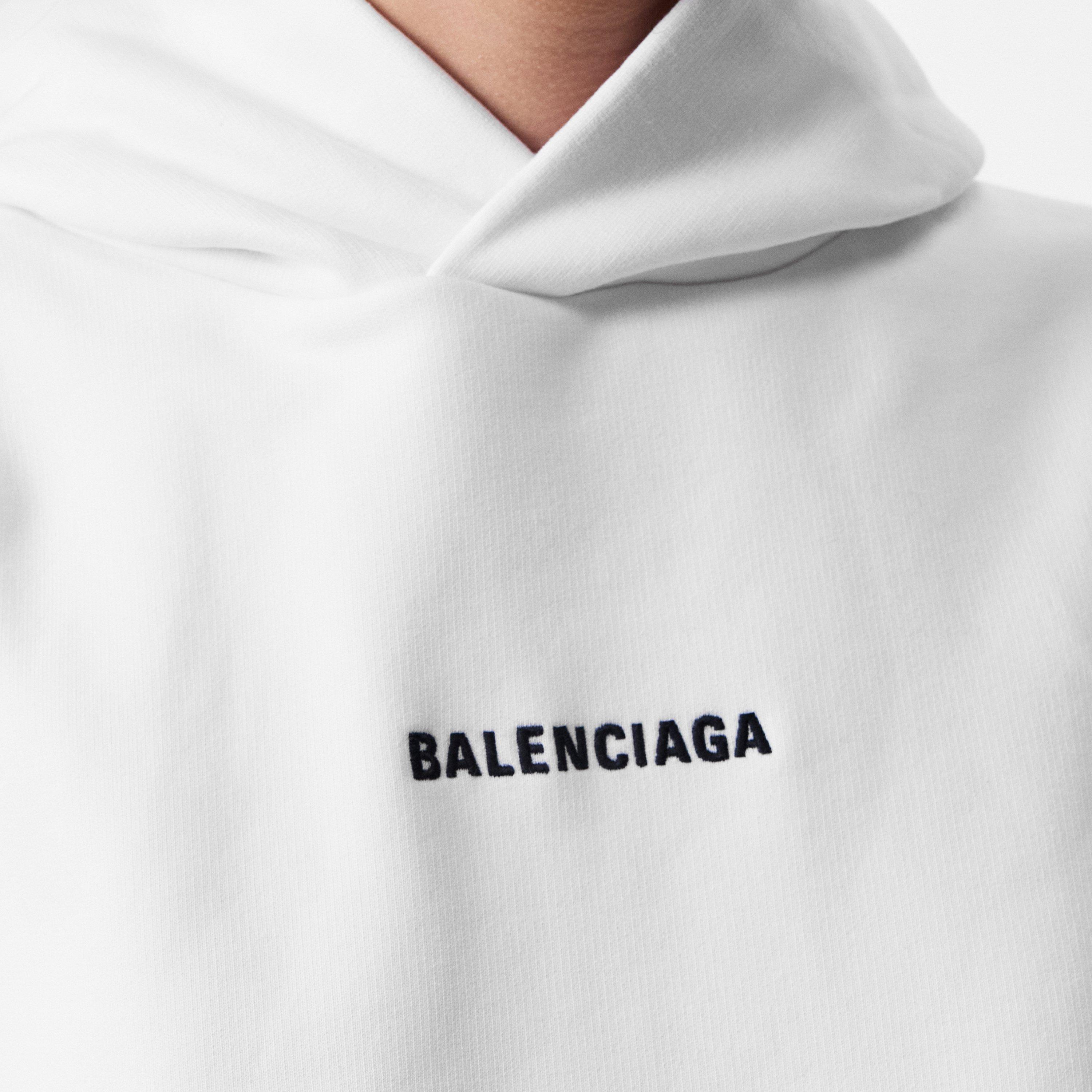 White/Black - Balenciaga - Logo Hoodie - 5