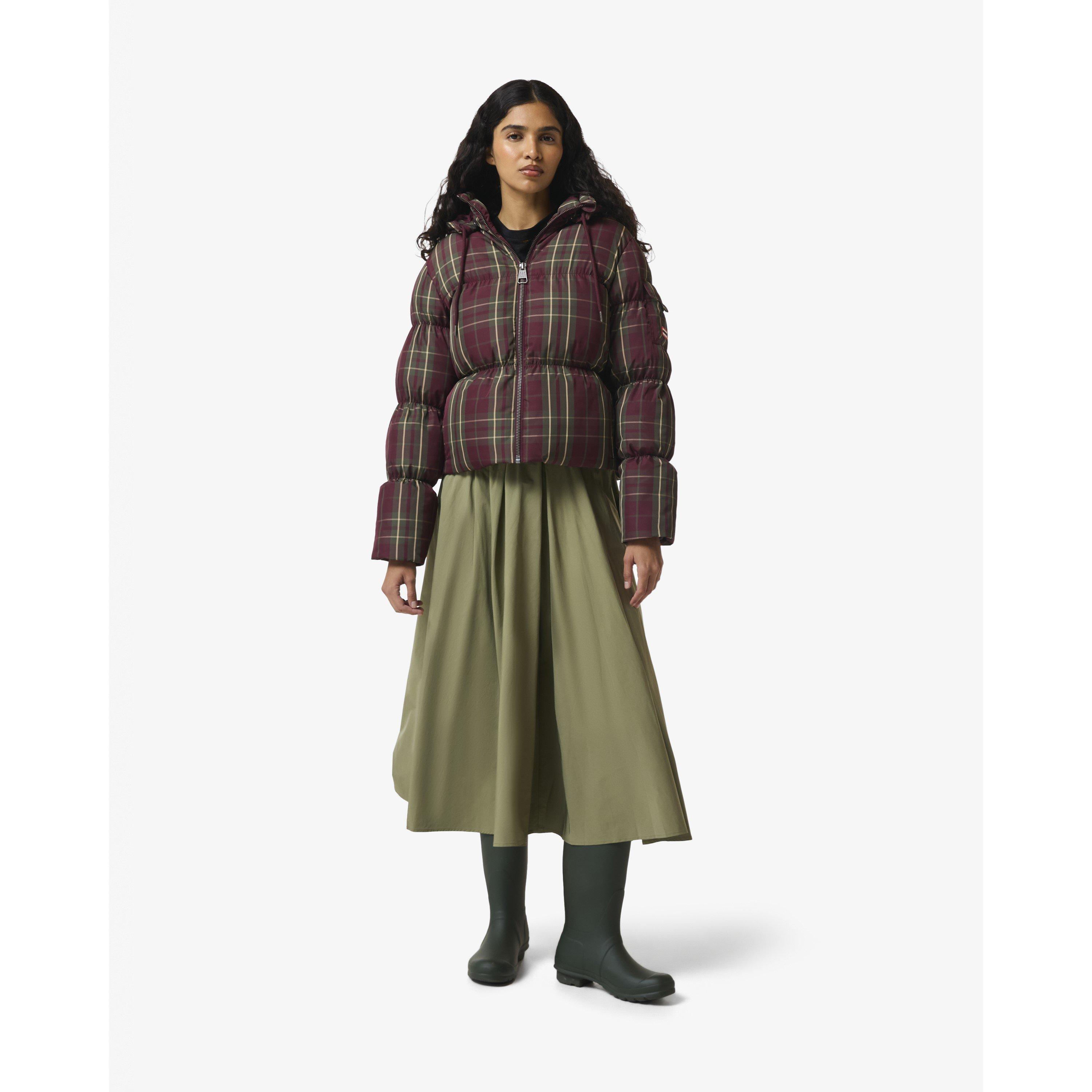 Port Tartan - Hunter - Women's Original Short Puffer Jacket - 1