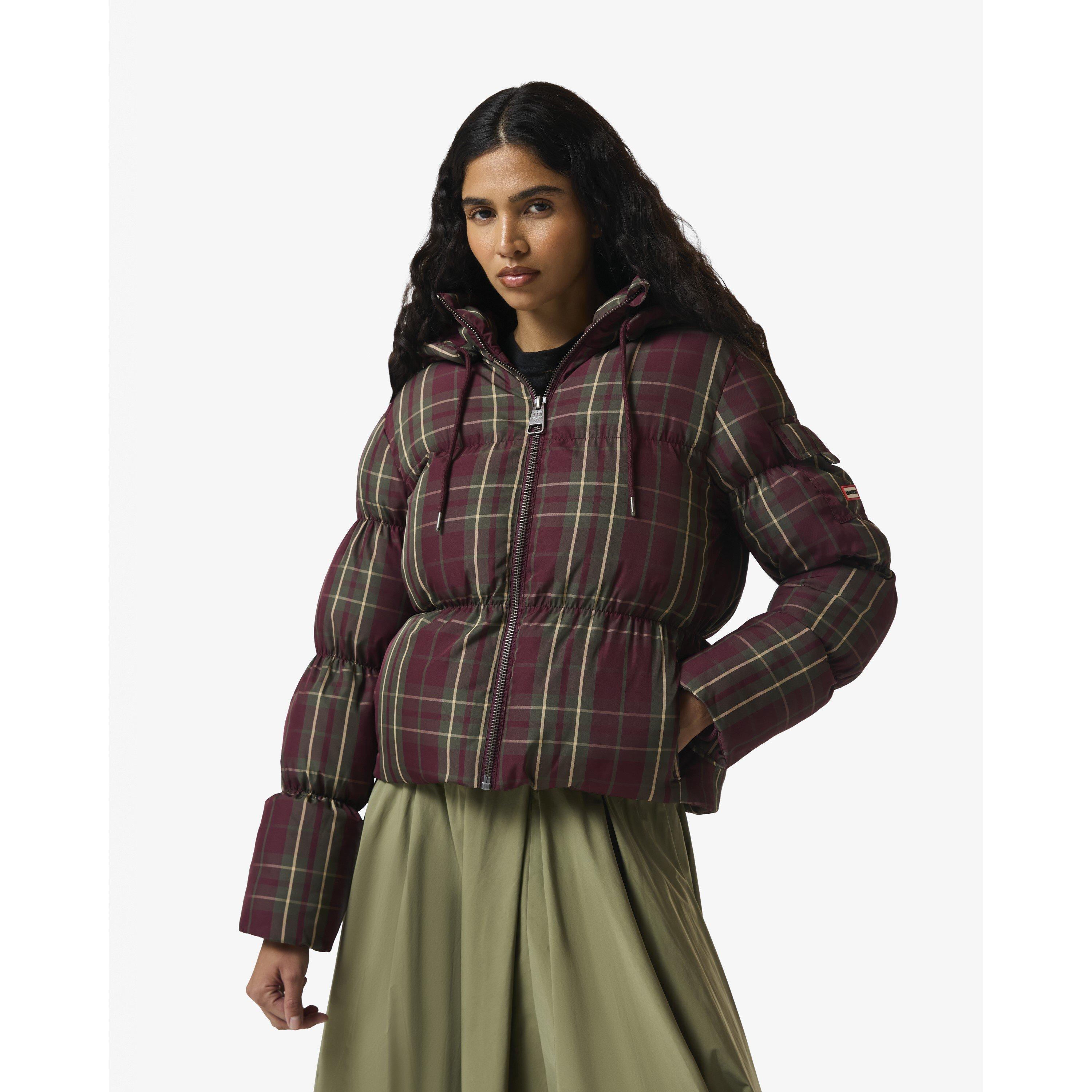 Port Tartan - Hunter - Women's Original Short Puffer Jacket - 2