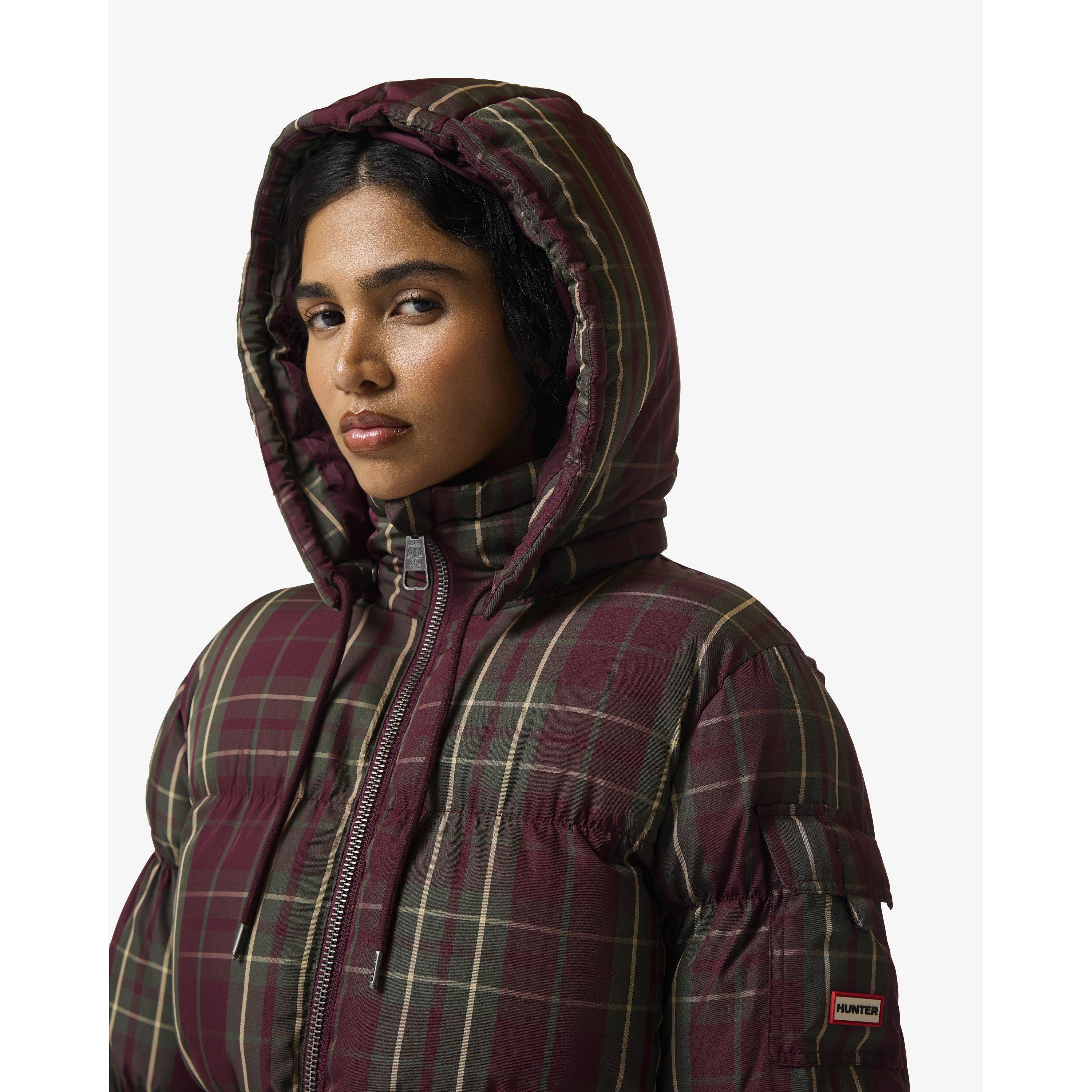 Port Tartan - Hunter - Women's Original Short Puffer Jacket - 4