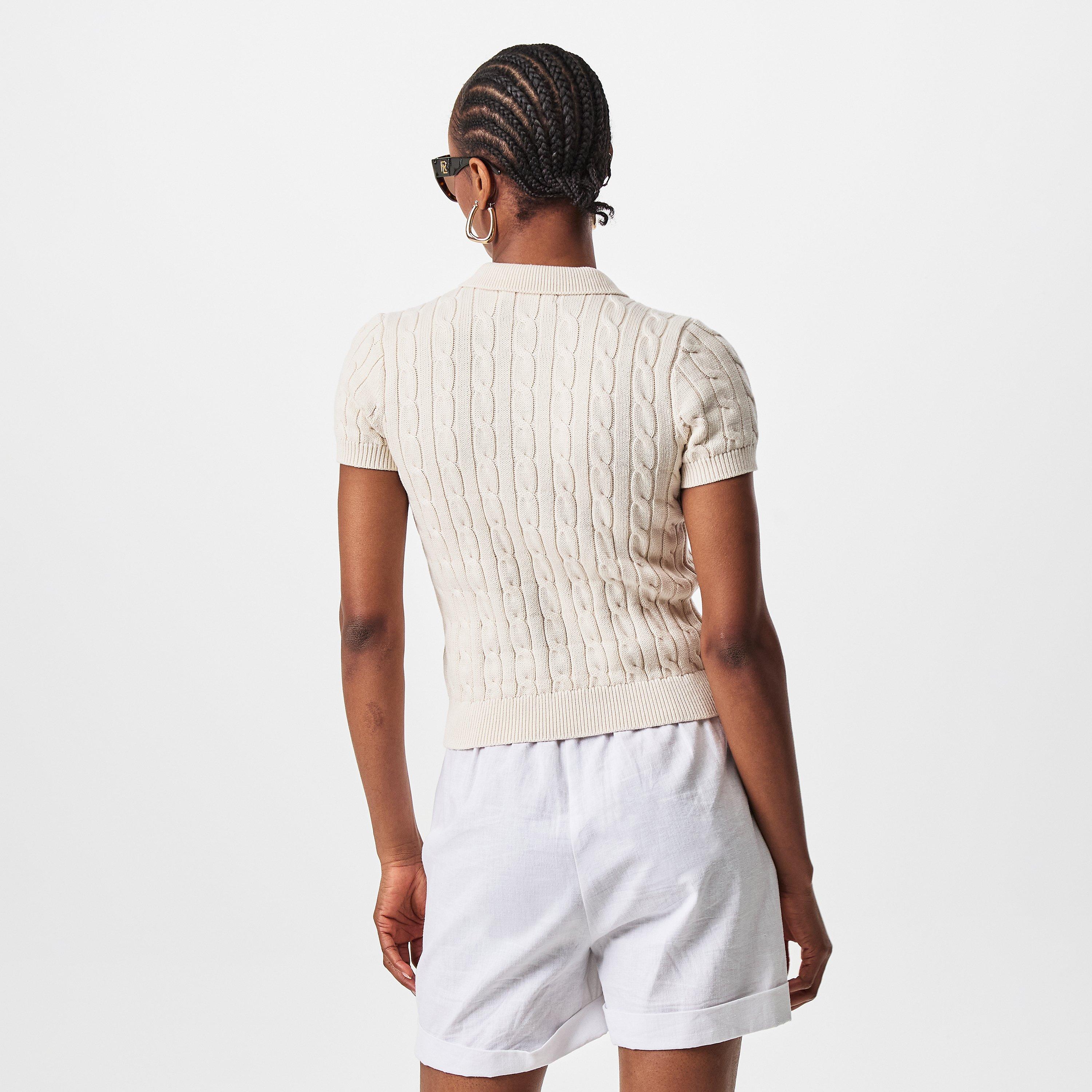Masc Cream - Lauren by Ralph Lauren - Women's Knitted Top - 4