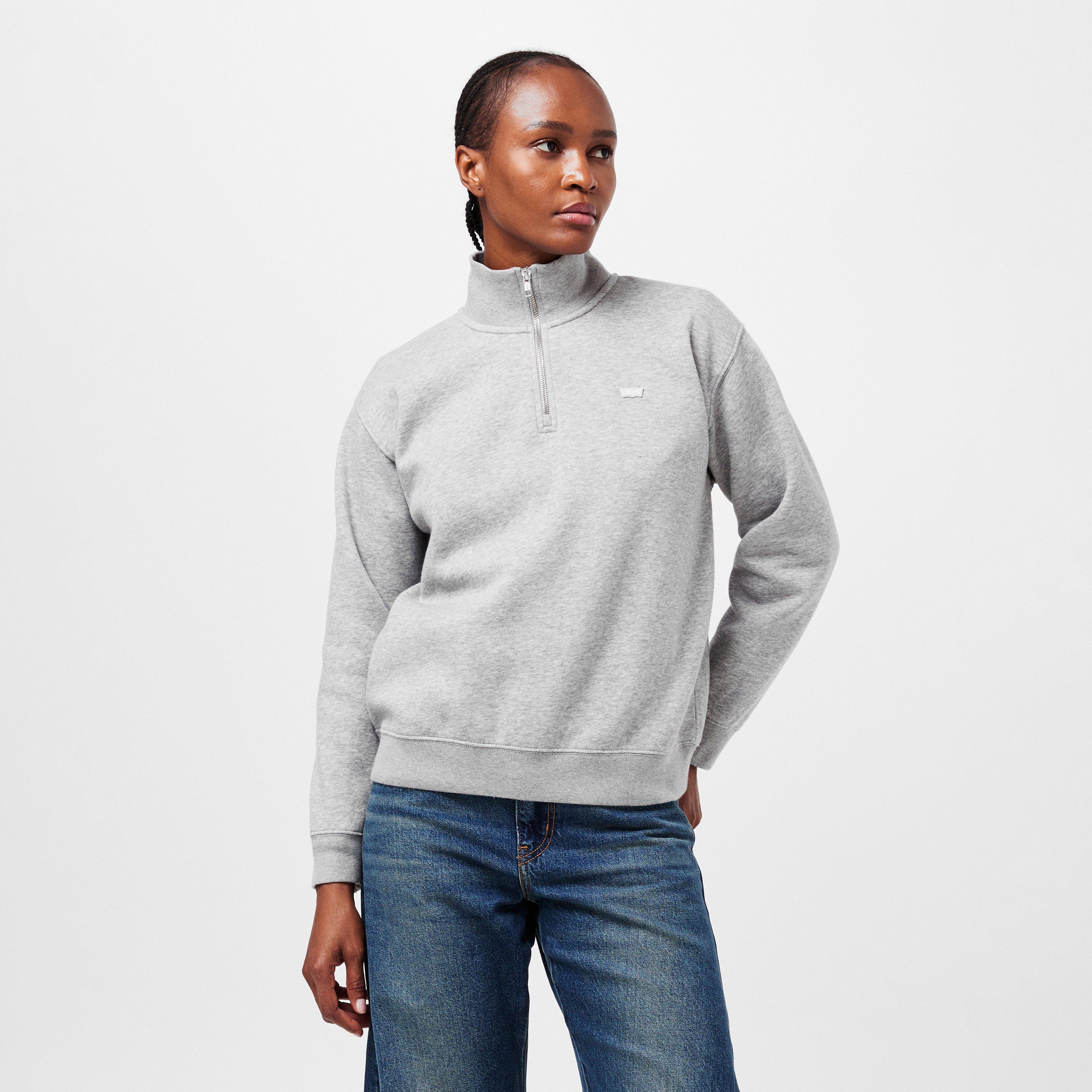 Grey - Levis - Women's quarter Zip Fleece - 3