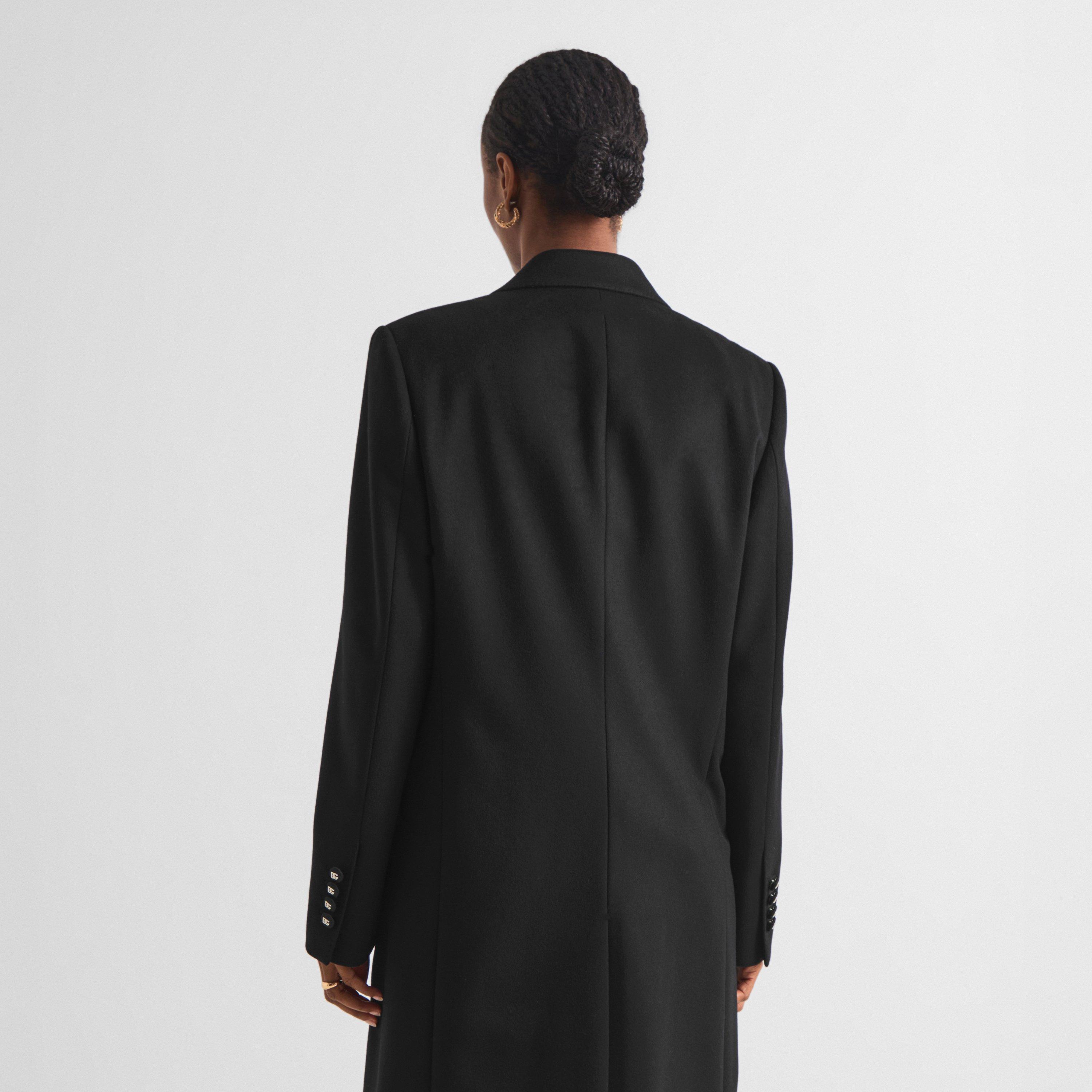 Nero - Dolce and Gabbana - Women's Wool Tailored-Fit Formal Coat - 4