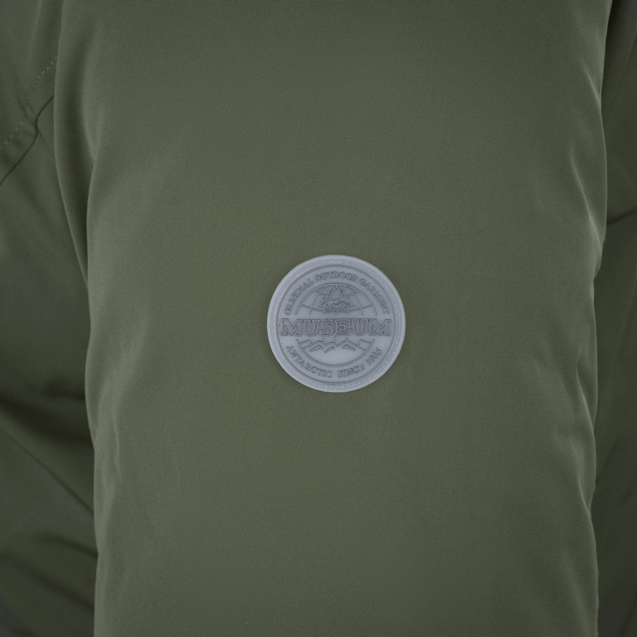 Olive Night - Museum - Women's Reversible Long Puffer Jacket - 4