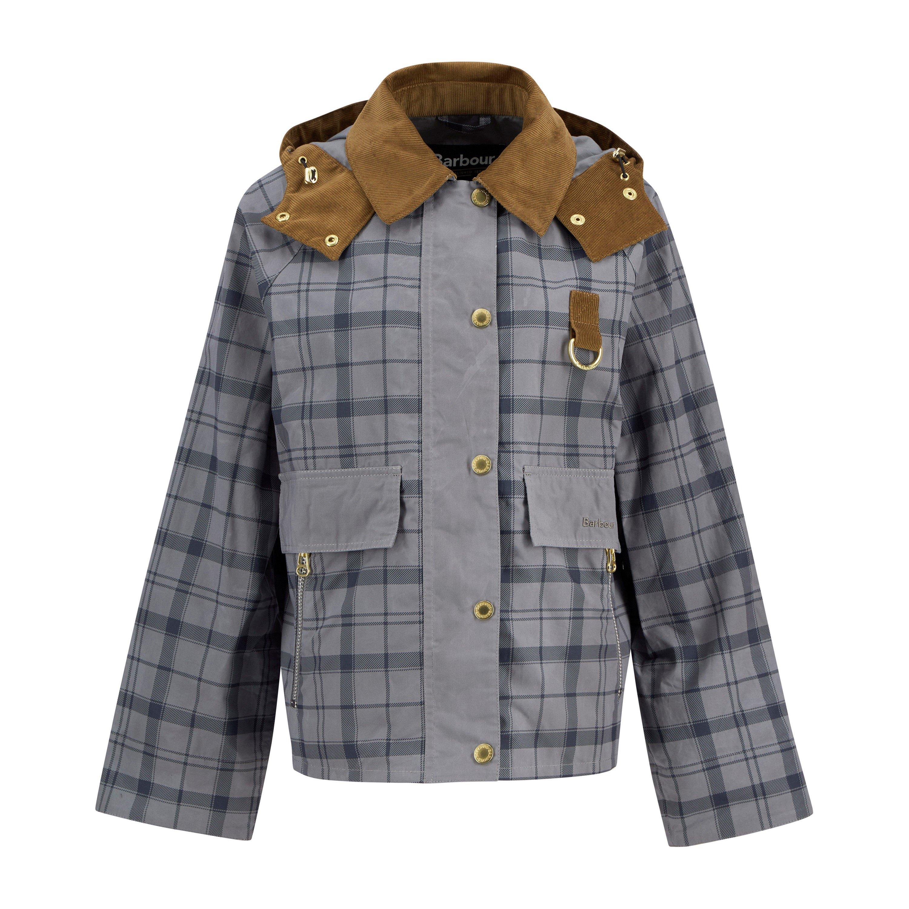 Barbour Womens Carnforth Tartan Casual Jacket - Grey Tartan - Size 16 (XL)