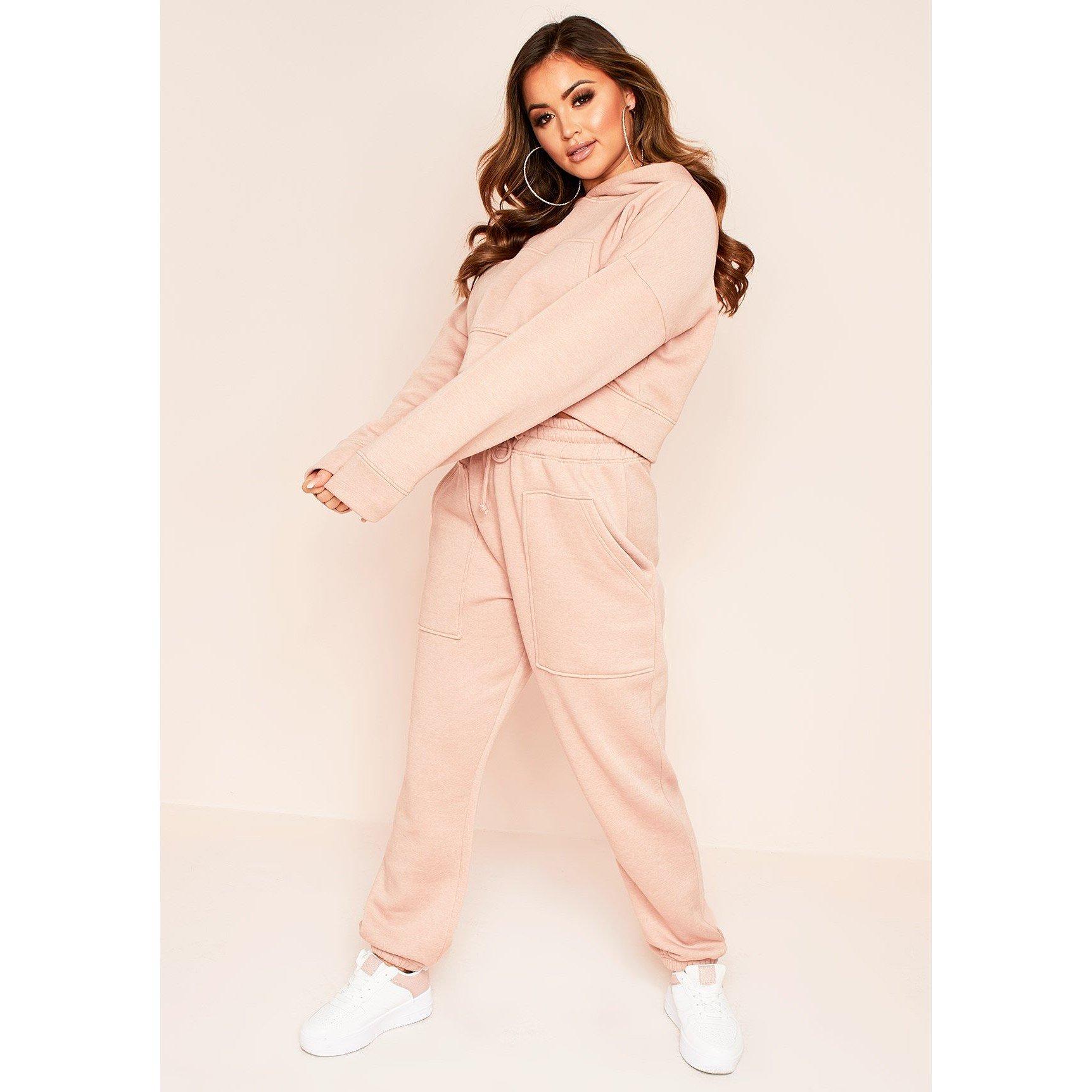Rose - Missy Empire - Pocket Front Cropped Hoodie