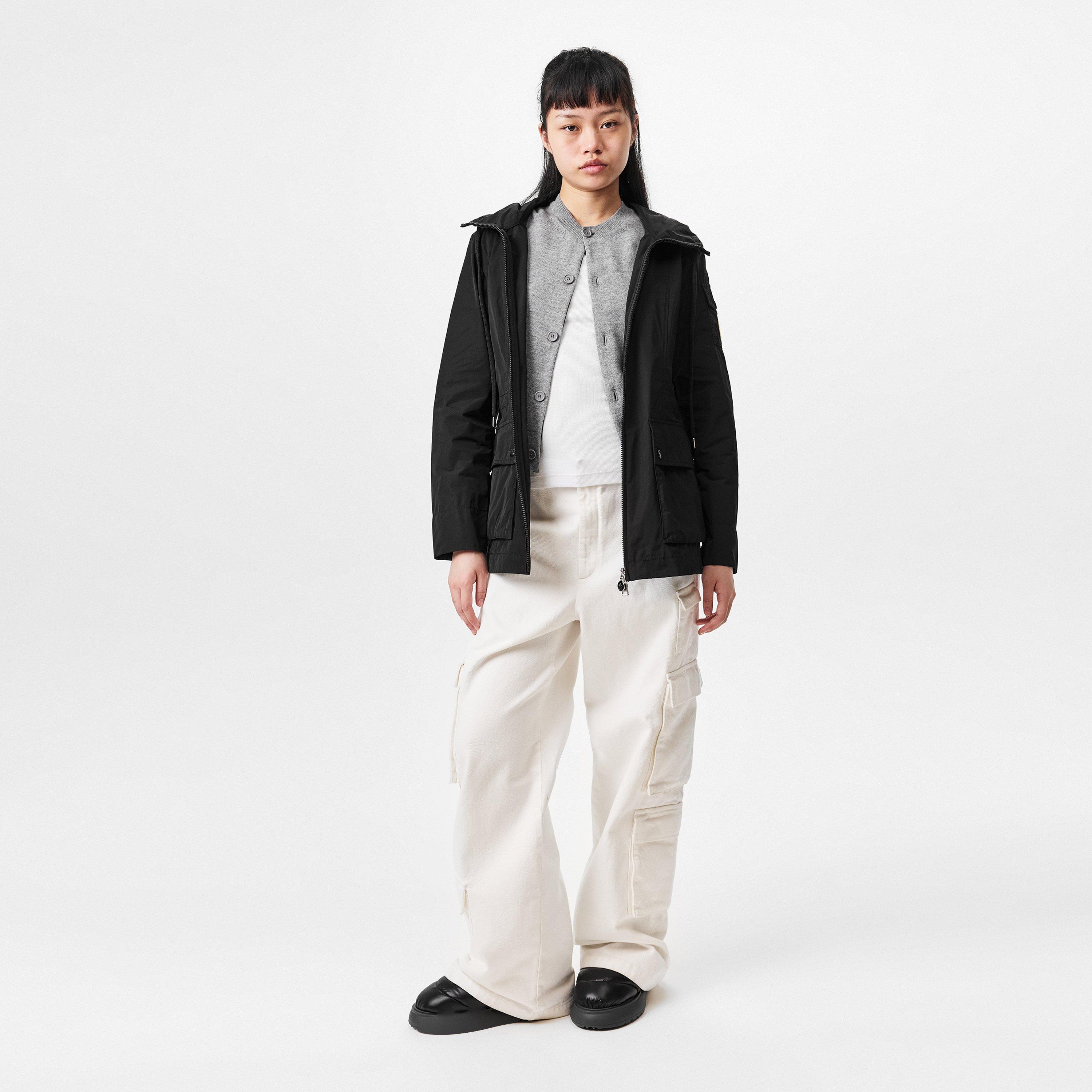 Black 999 - Moncler - Women's Leandro Hooded Long Sleeve 3 Pockets Parka - 6