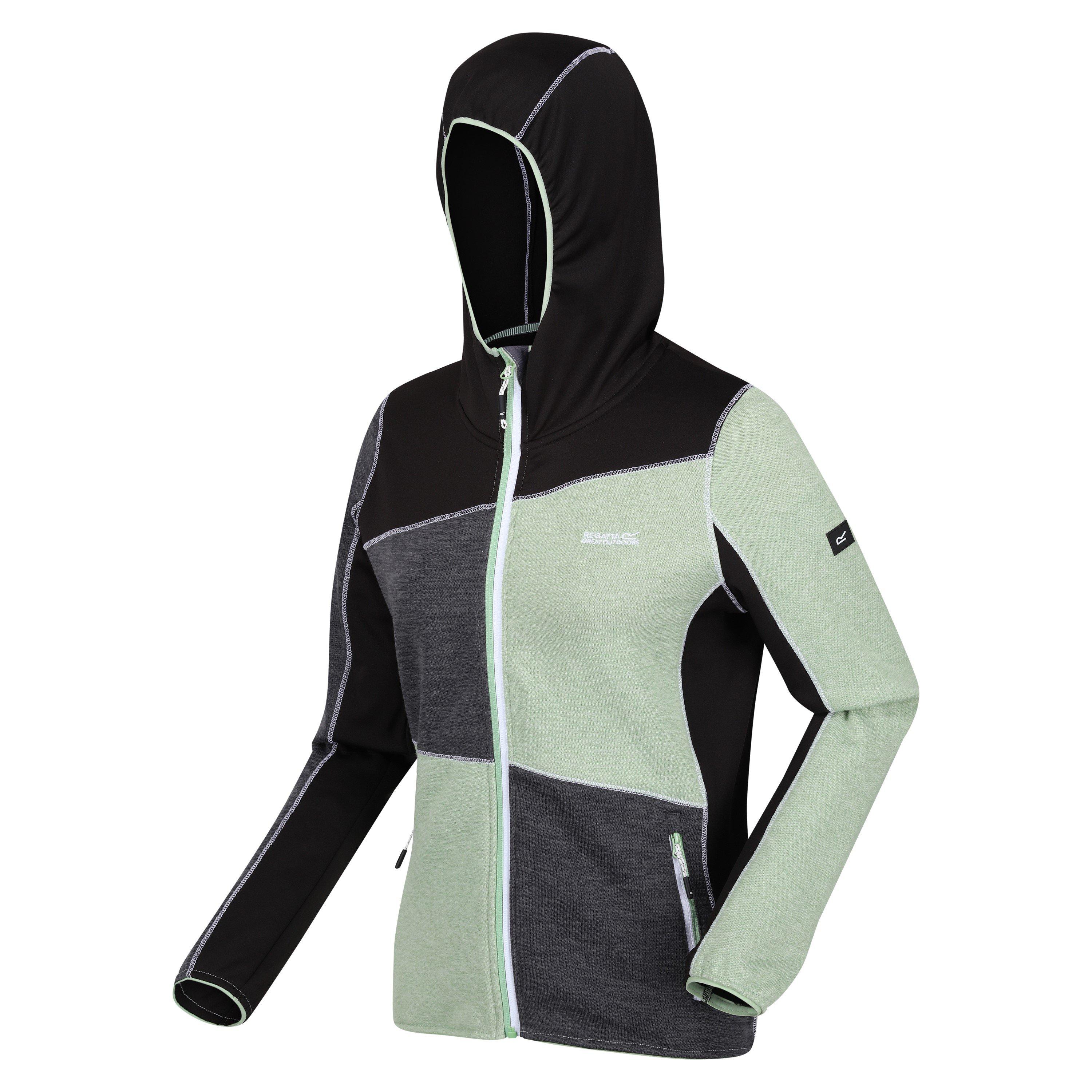 QuiGrn/SlGry - Regatta - Women's Walbury Full-Zip Fleece - 3