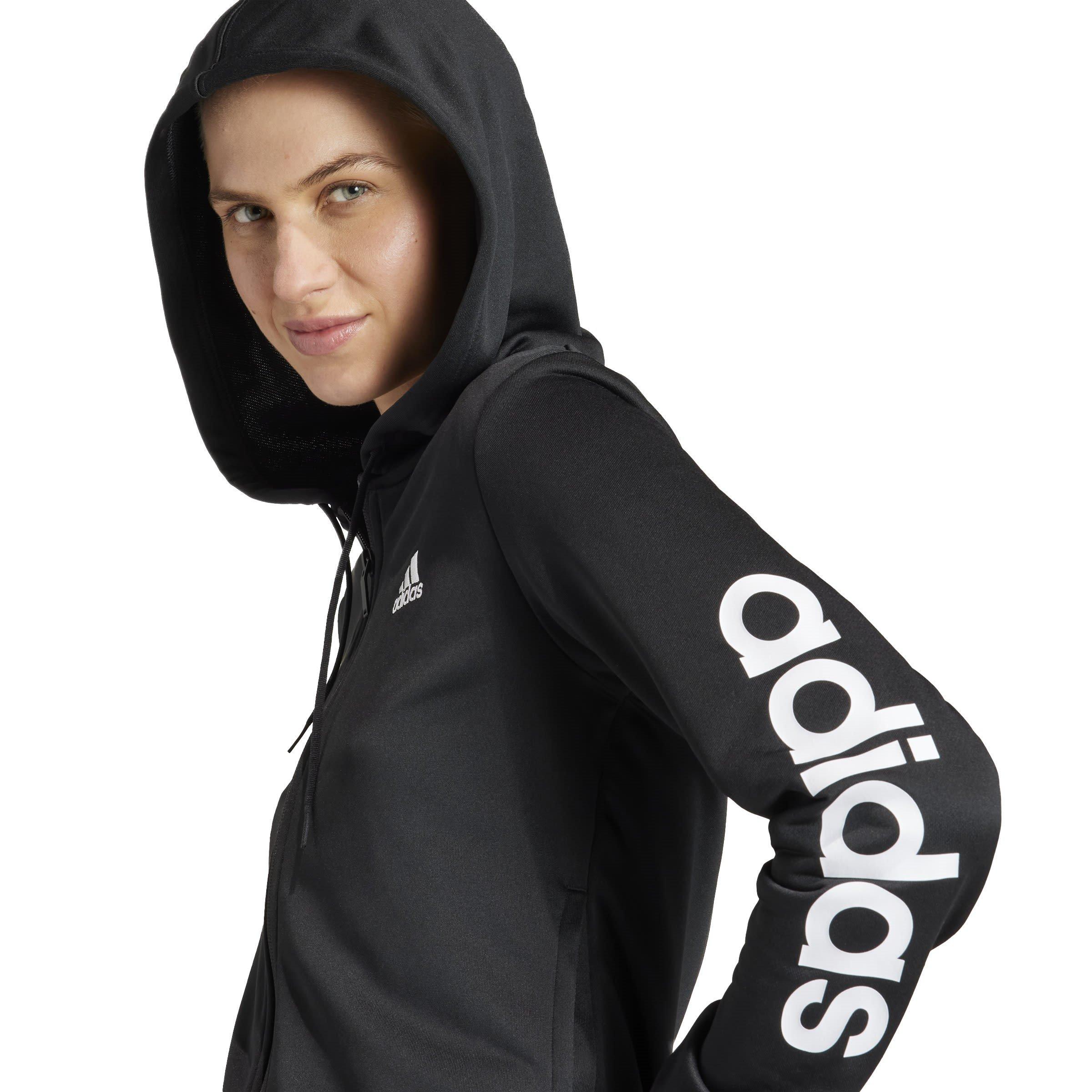 Zwart/Wit - adidas - Linear Tracksuit Womens - 4