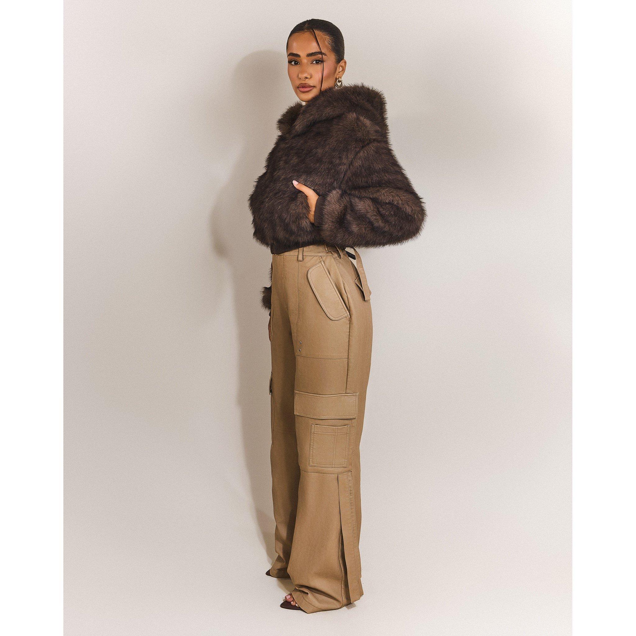 Brown - Mars The Label - Women's Monroe Tailored Bomber Jacket - 2