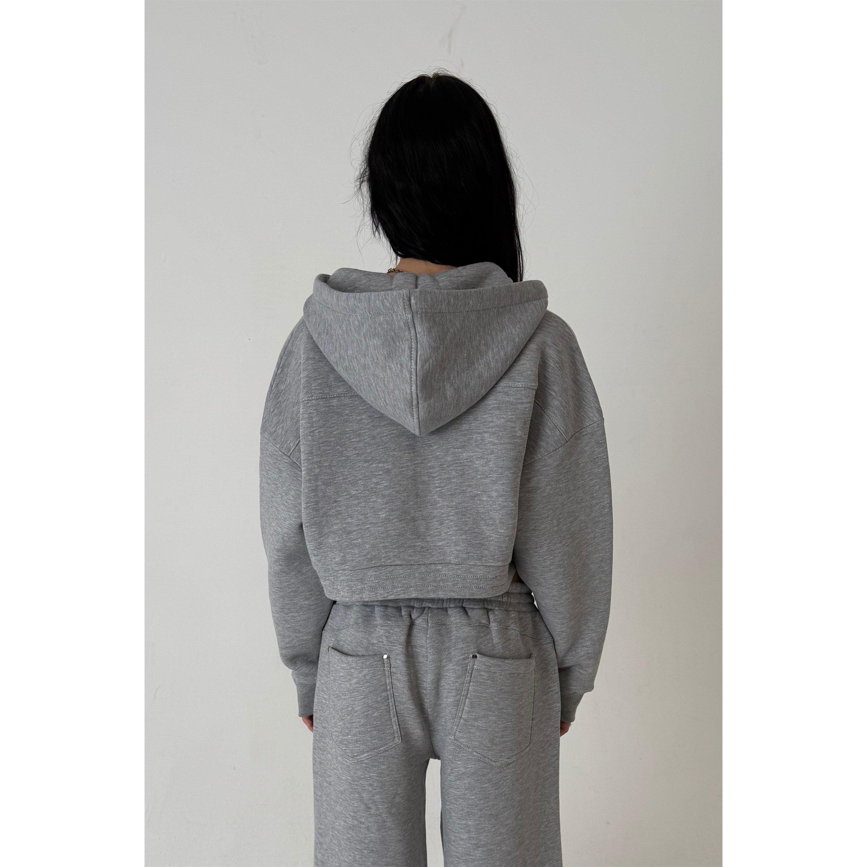 Grey - The Ragged Priest - Women's Cropped Hoodie - 4
