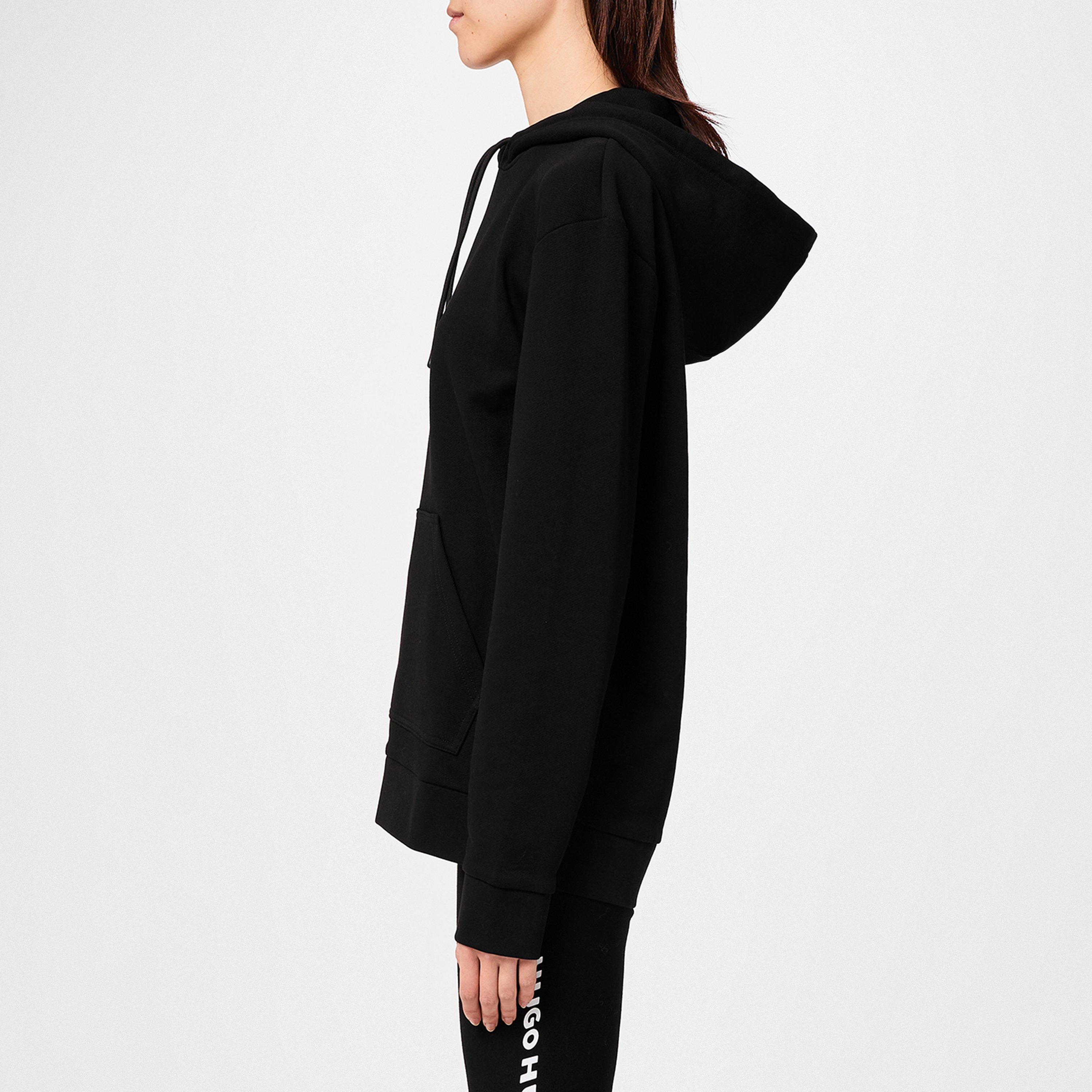 Black - Hugo - Stack Logo Over The Head Hoodie - 5