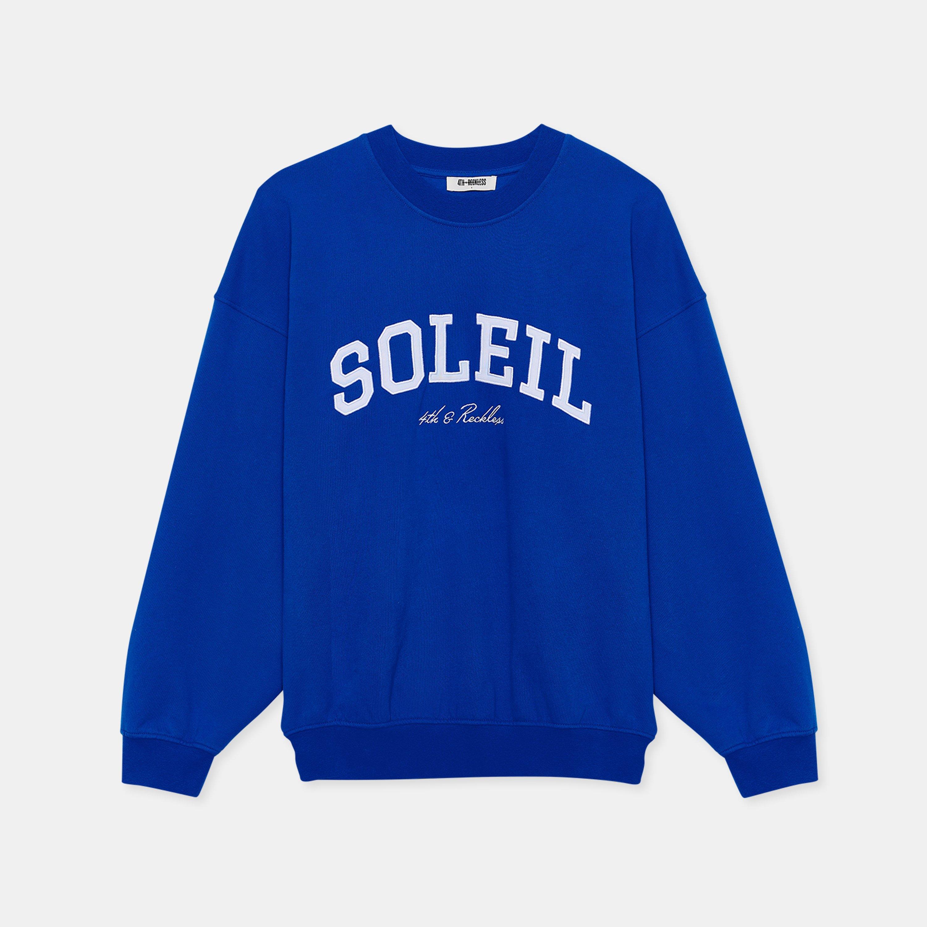 Blue - 4th and Reckless - Women's Ariana Cotton Crew Sweatshirt - 1