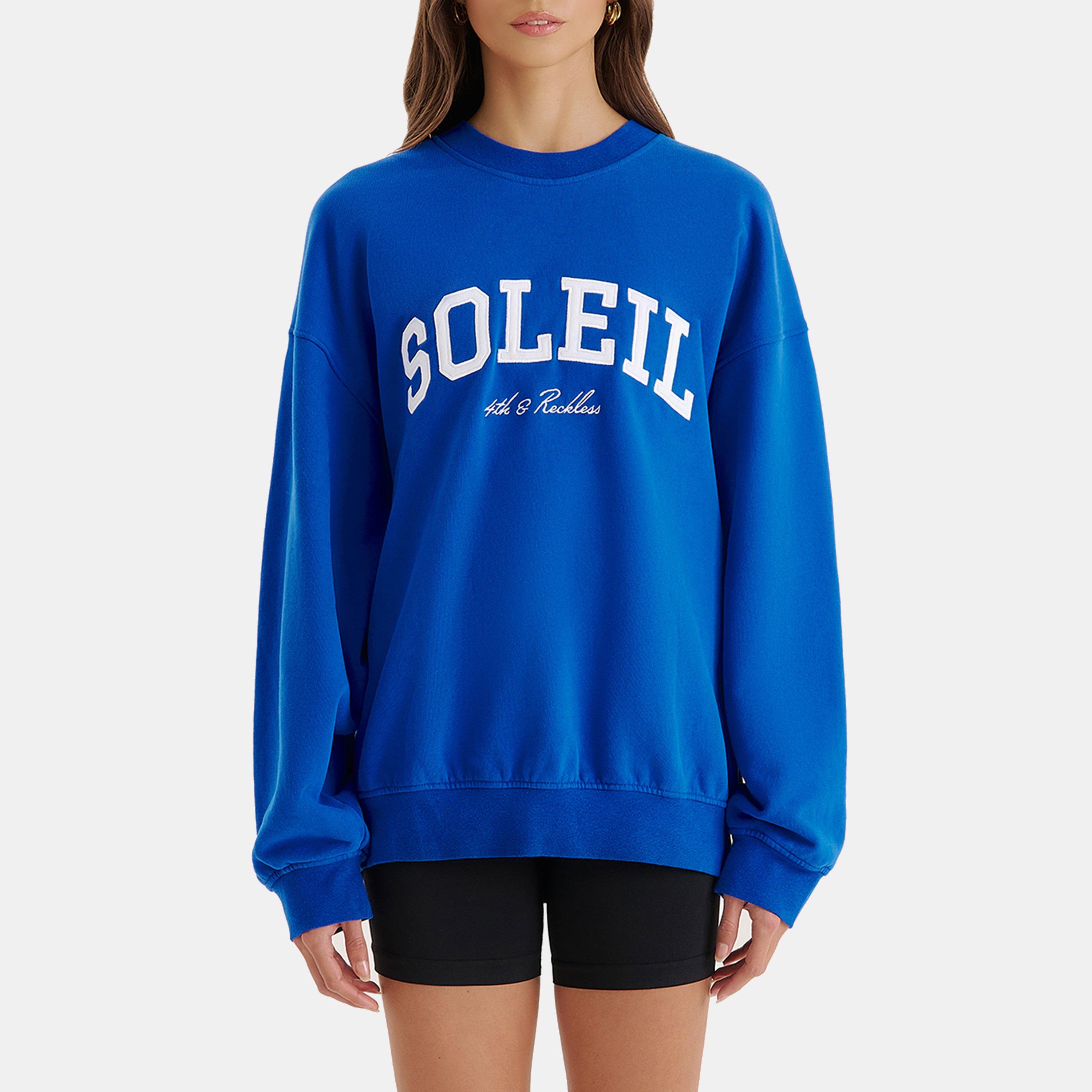 Blue - 4th and Reckless - Women's Ariana Cotton Crew Sweatshirt - 2