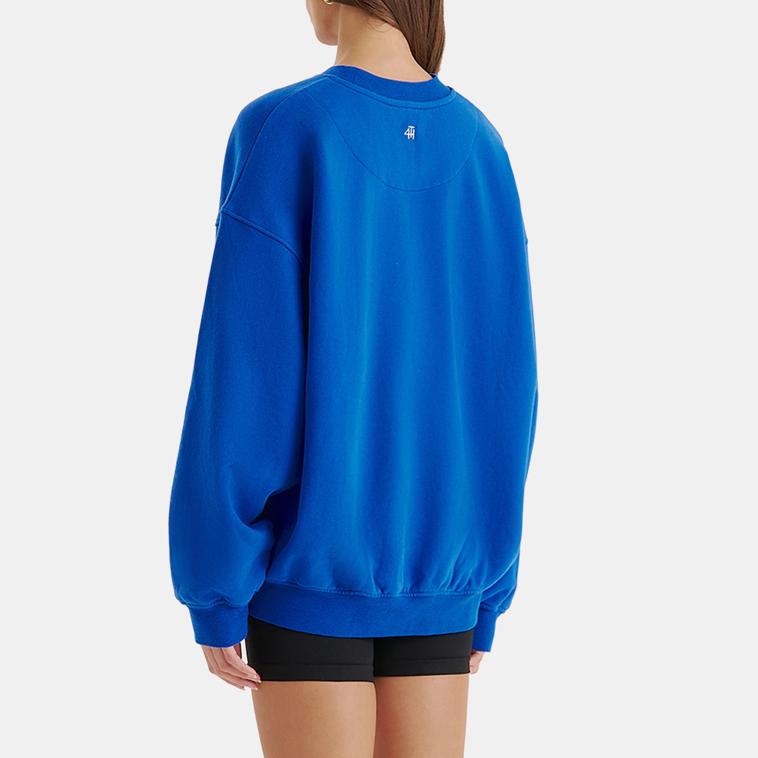 Blue - 4th and Reckless - Women's Ariana Cotton Crew Sweatshirt - 3