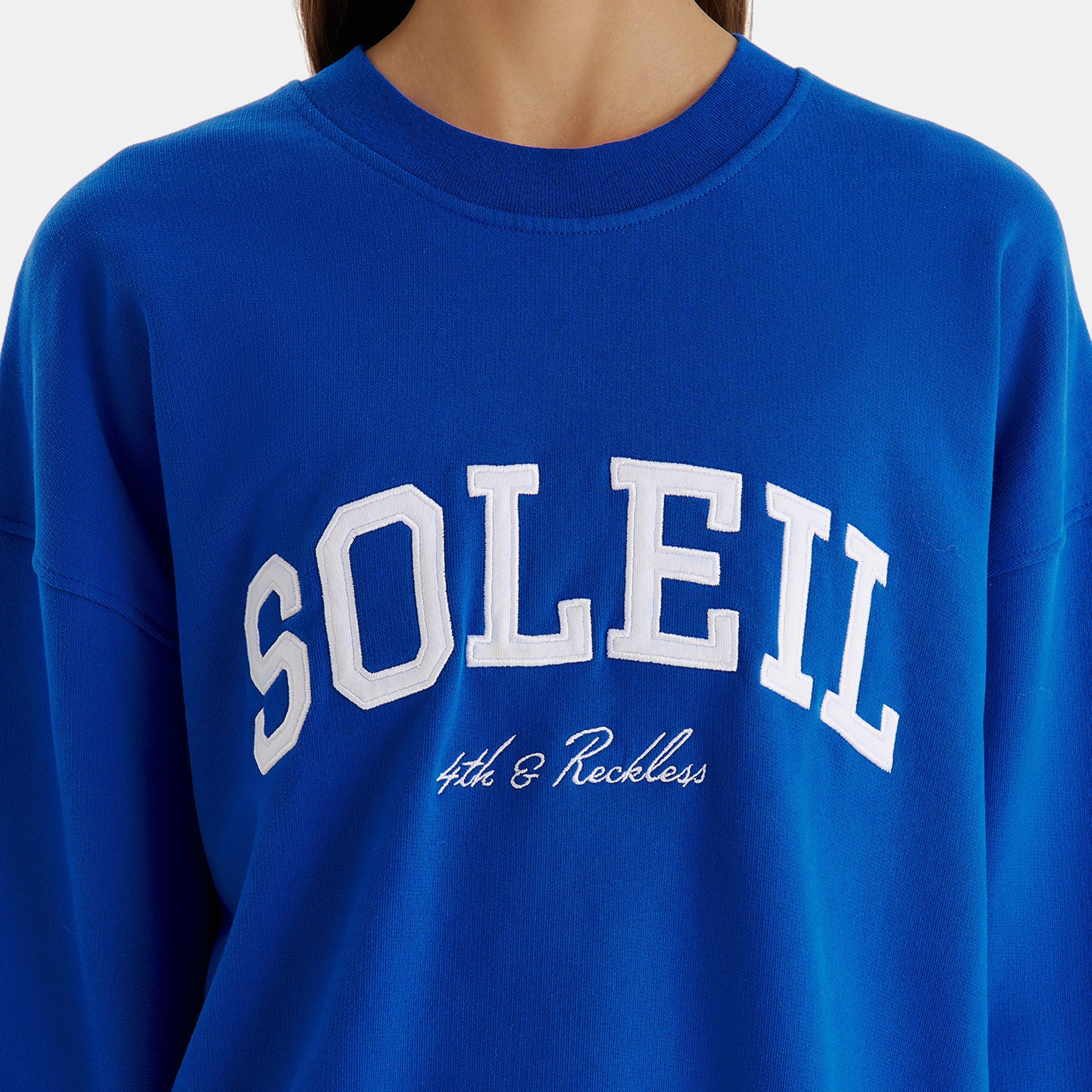 Blue - 4th and Reckless - Women's Ariana Cotton Crew Sweatshirt - 4