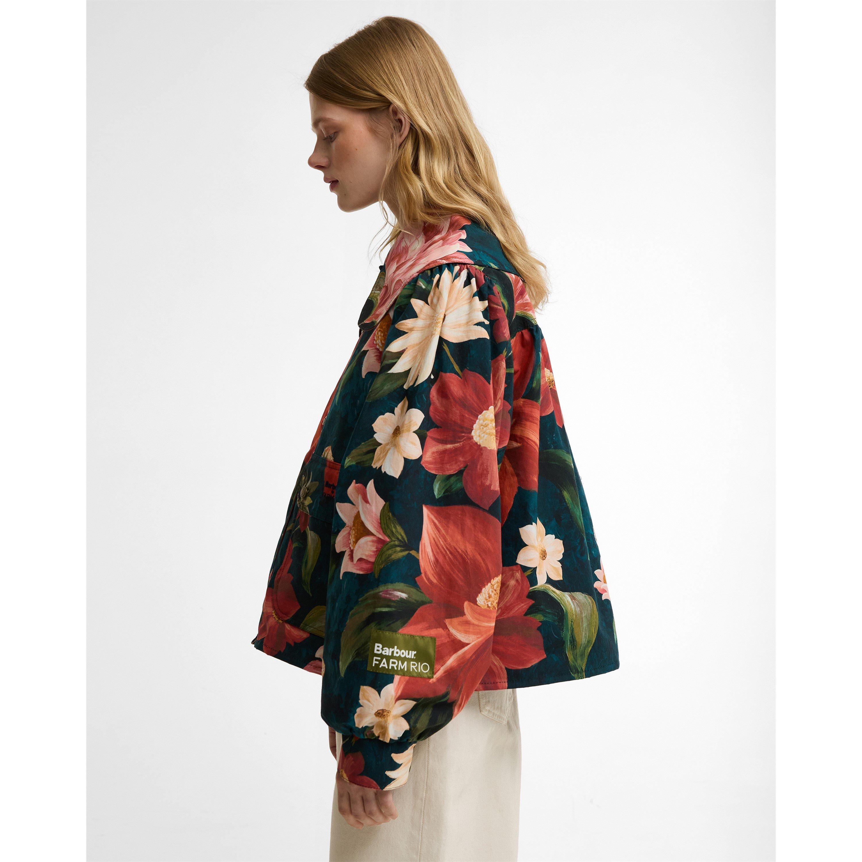 Navy /Fl Navy - Barbour x Farm Rio - Womens Barn Jacket - 6