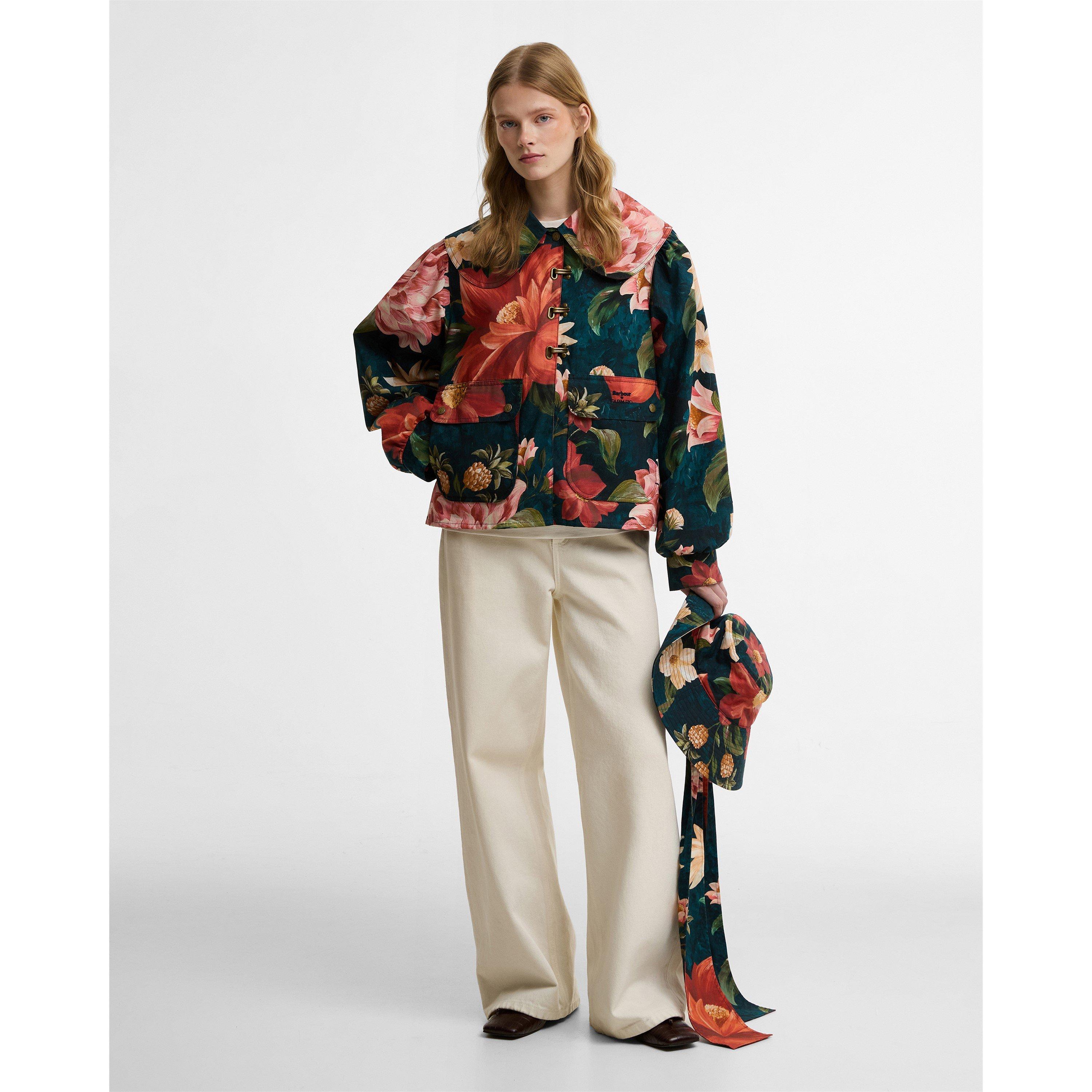 Navy /Fl Navy - Barbour x Farm Rio - Womens Barn Jacket - 8