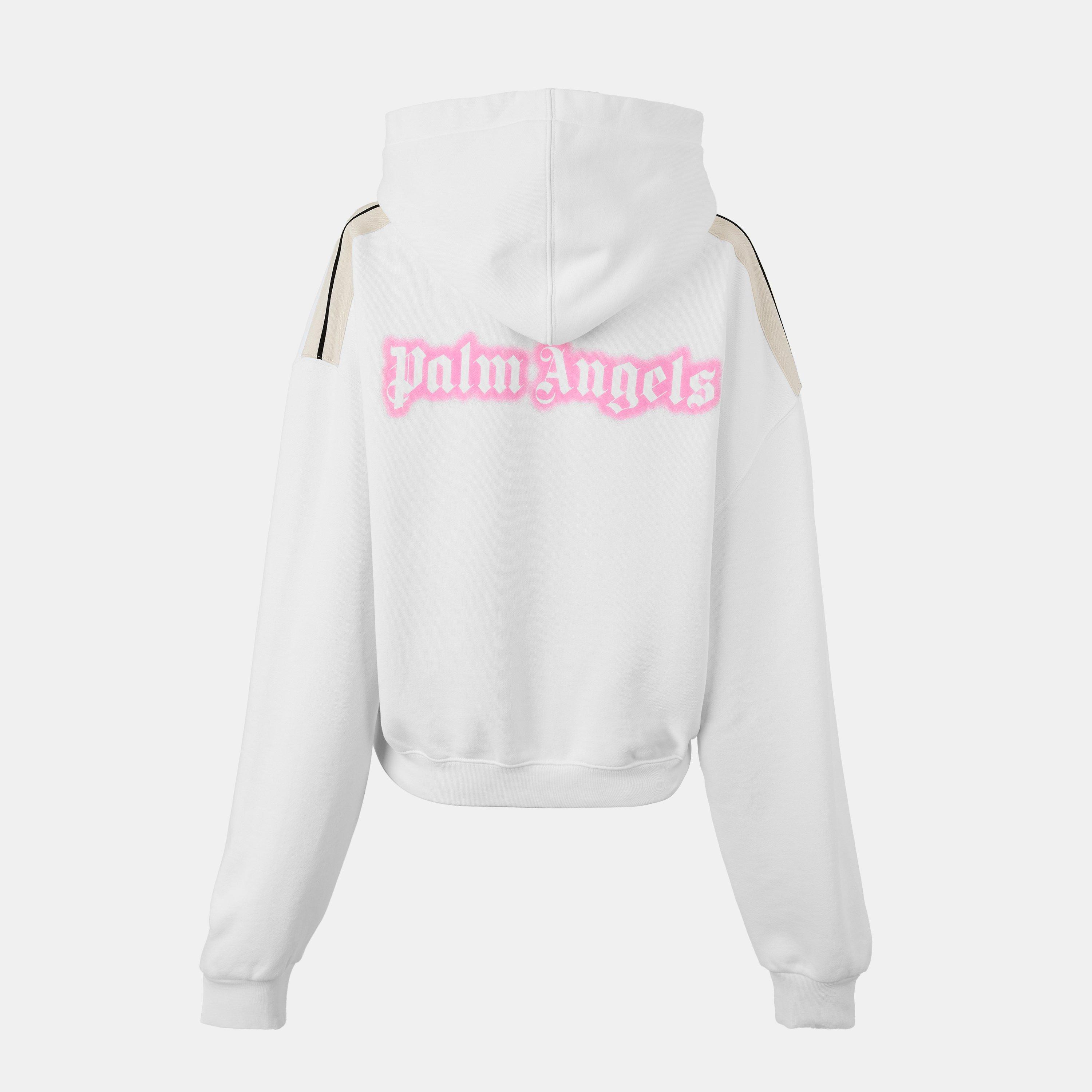 White - Palm Angels - Women's Neon Cropped Hoodie - 2