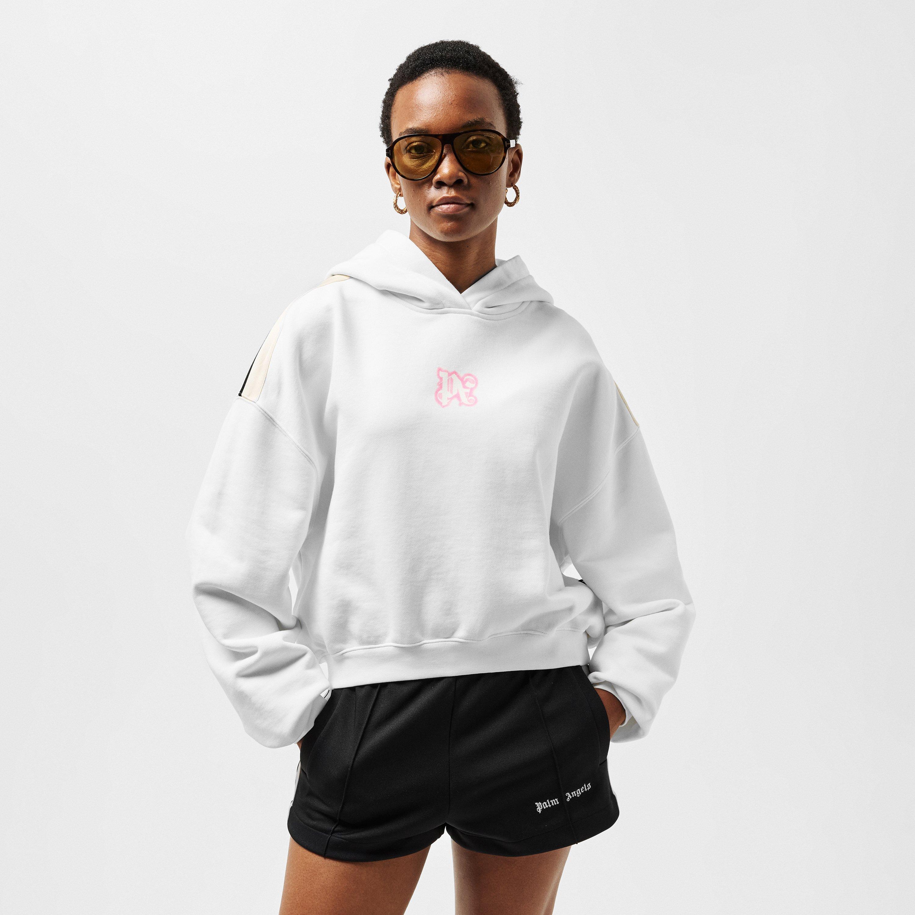 White - Palm Angels - Women's Neon Cropped Hoodie - 3